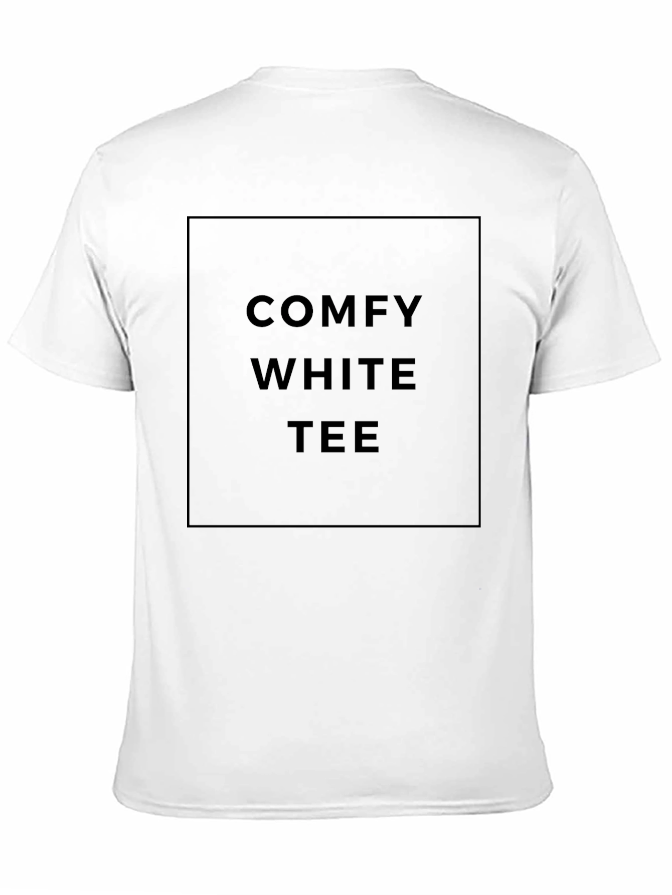 Comfy White Tee - Classic Black T-Shirt