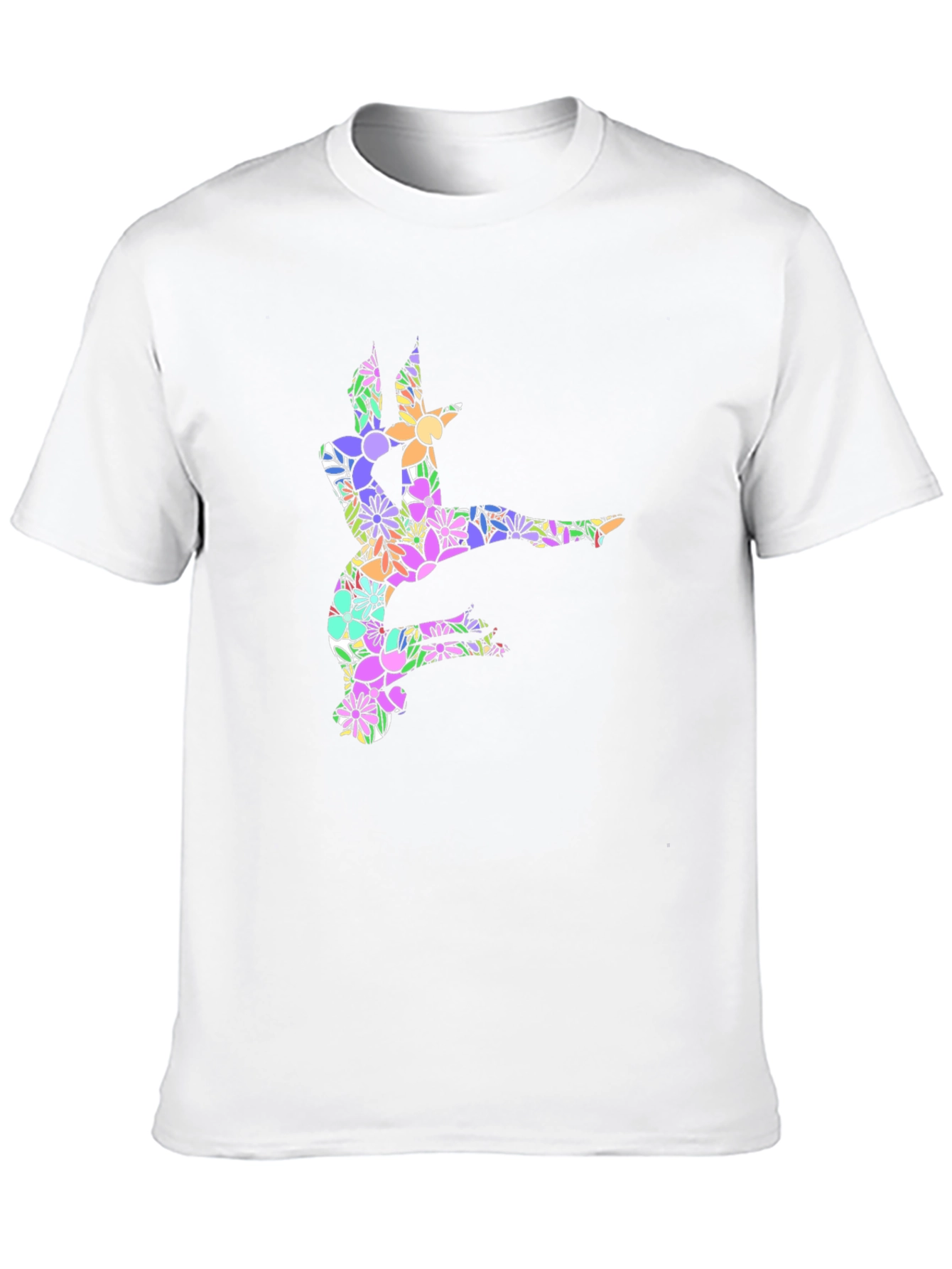 Floral Dancer Graphic Black T-Shirt