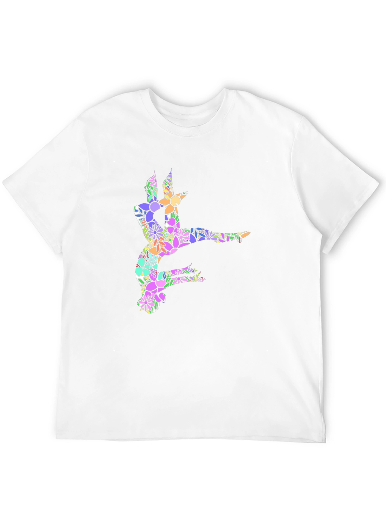 Floral Dancer Graphic Black T-Shirt