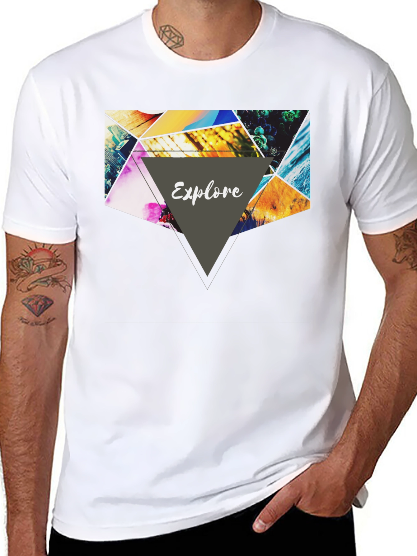 Explore Graphic Print Black T-Shirt