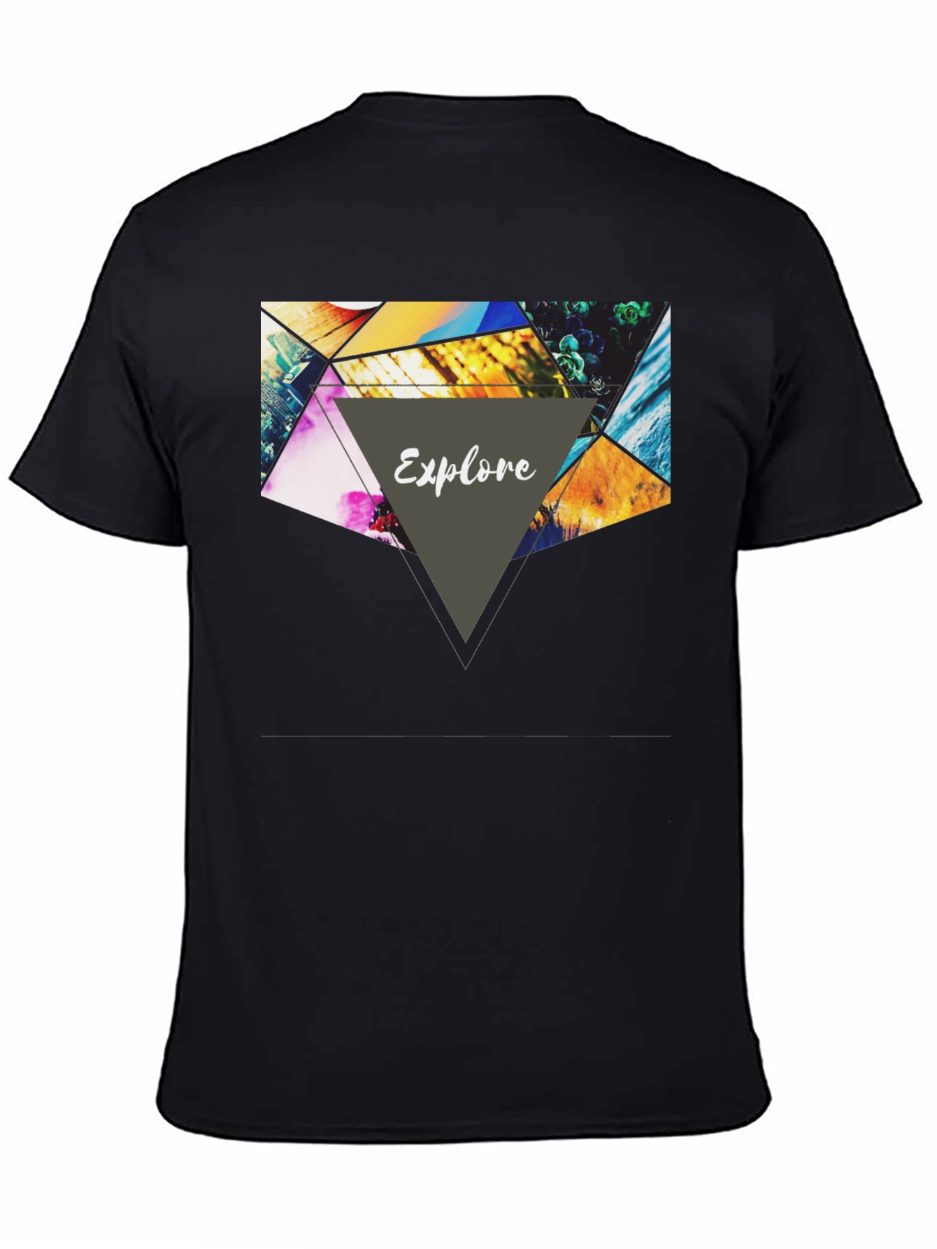 Explore Graphic Print Black T-Shirt