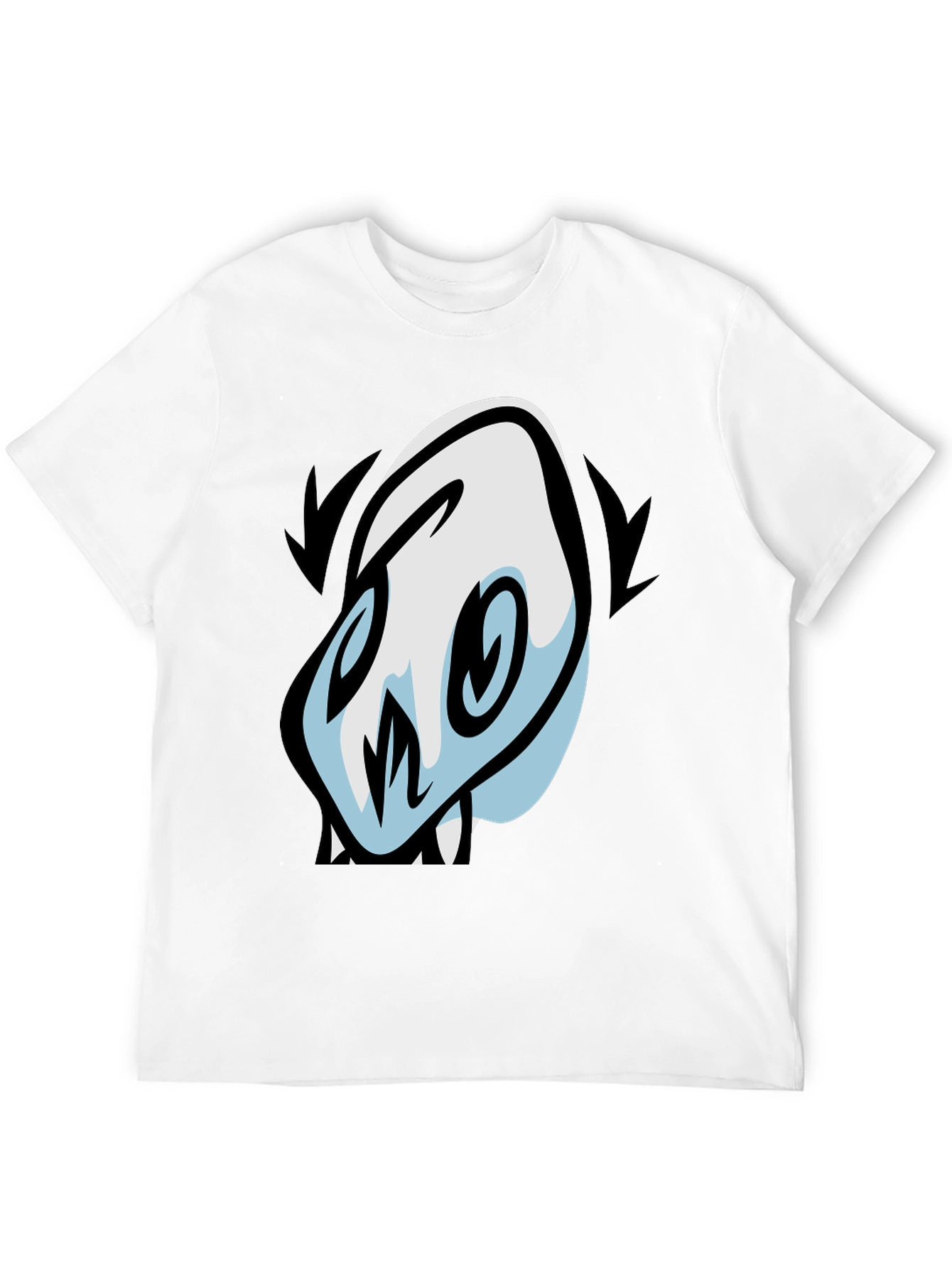 Skull Cartoon Graphic Black T-Shirt