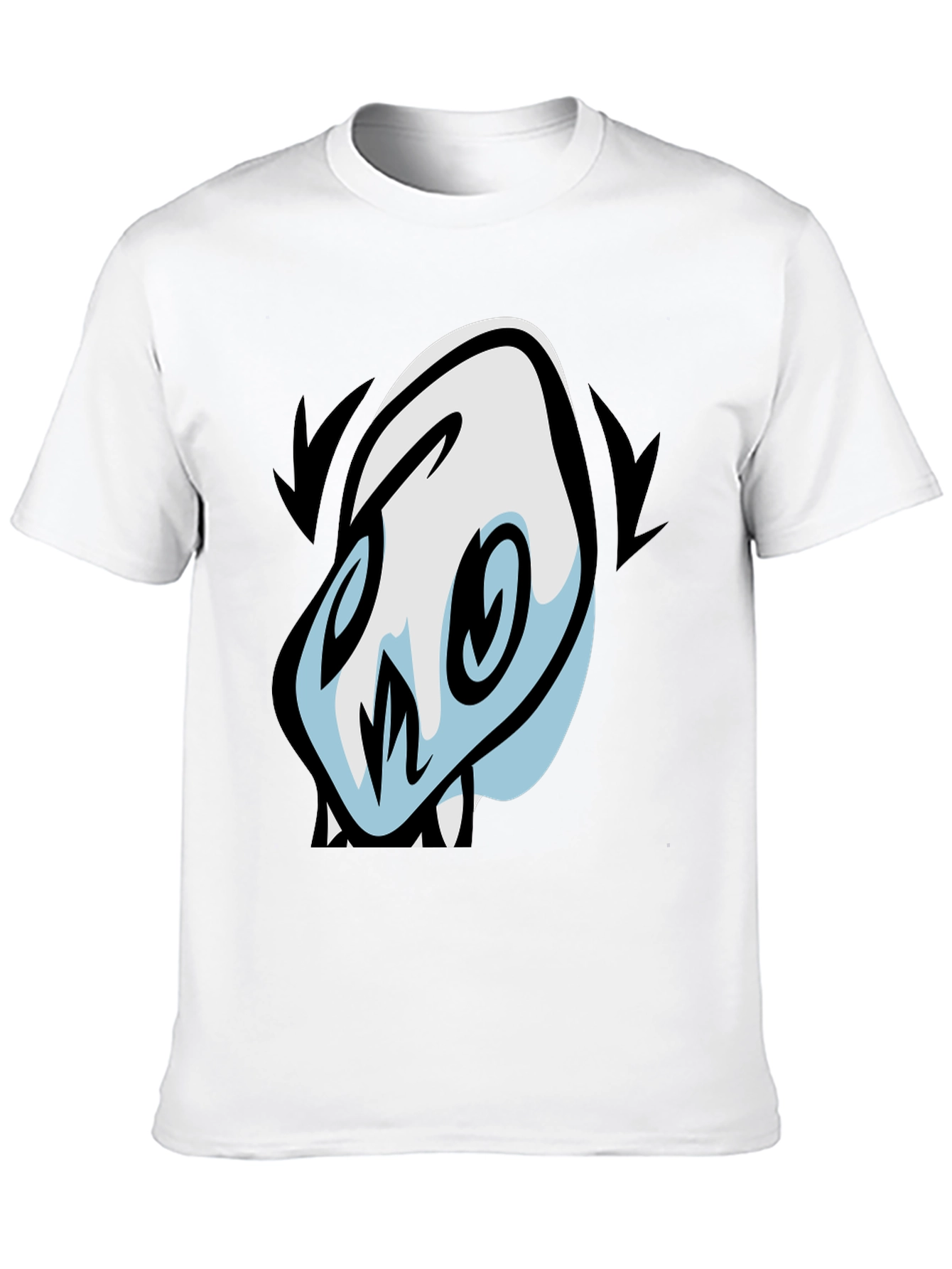 Skull Cartoon Graphic Black T-Shirt