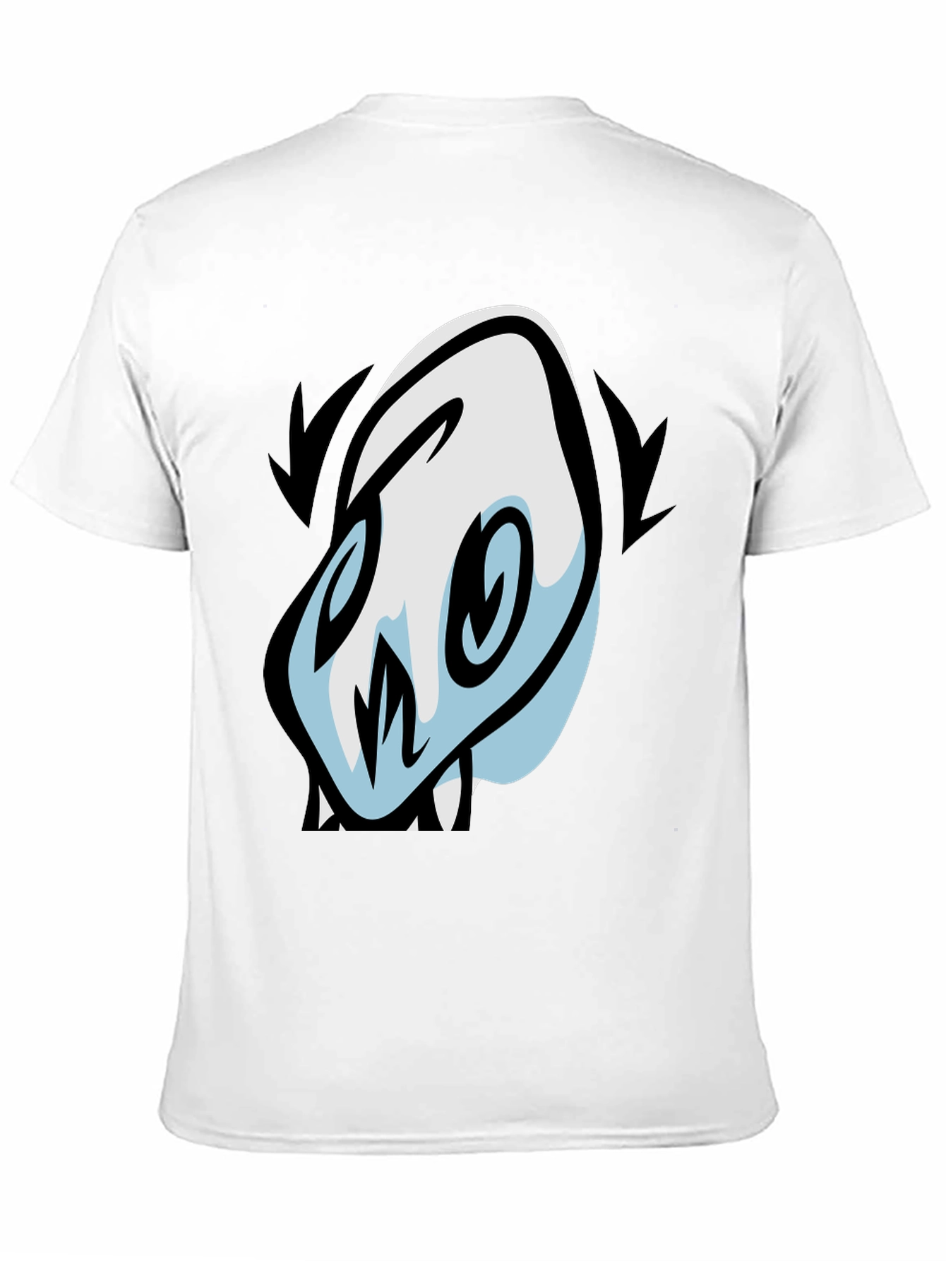 Skull Cartoon Graphic Black T-Shirt