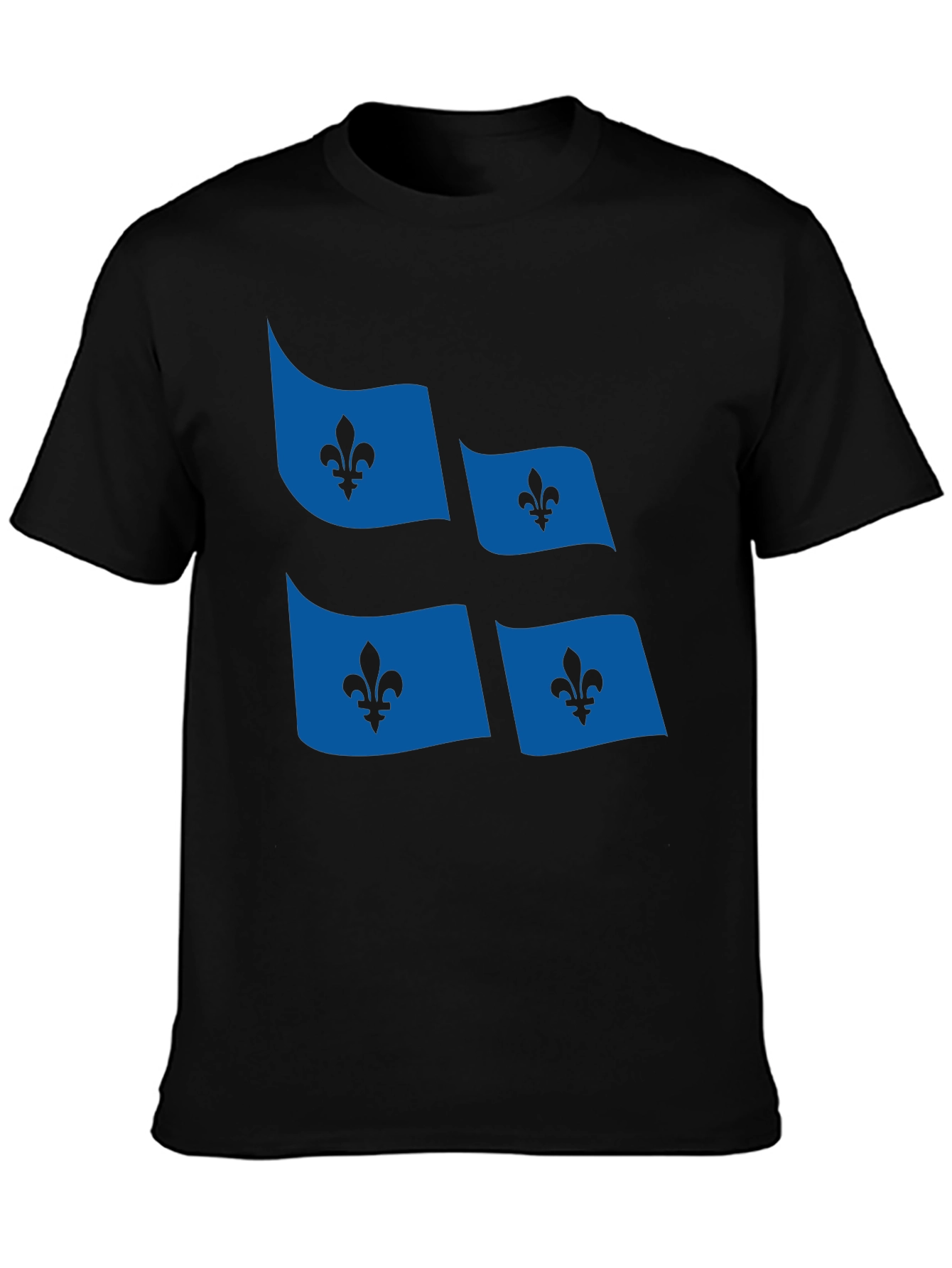 Quebec Flag T-Shirt Fleur-de-lis Graphic Tee