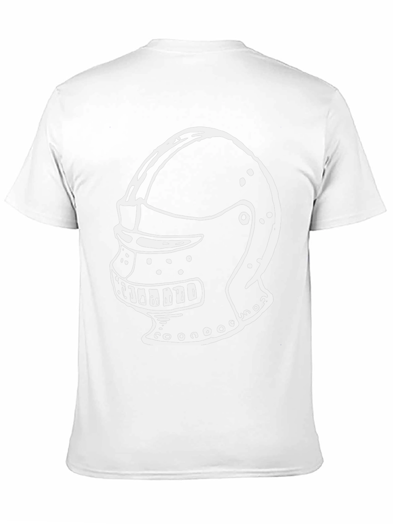 Knight Helmet Graphic Tee - Black Cotton T-Shirt