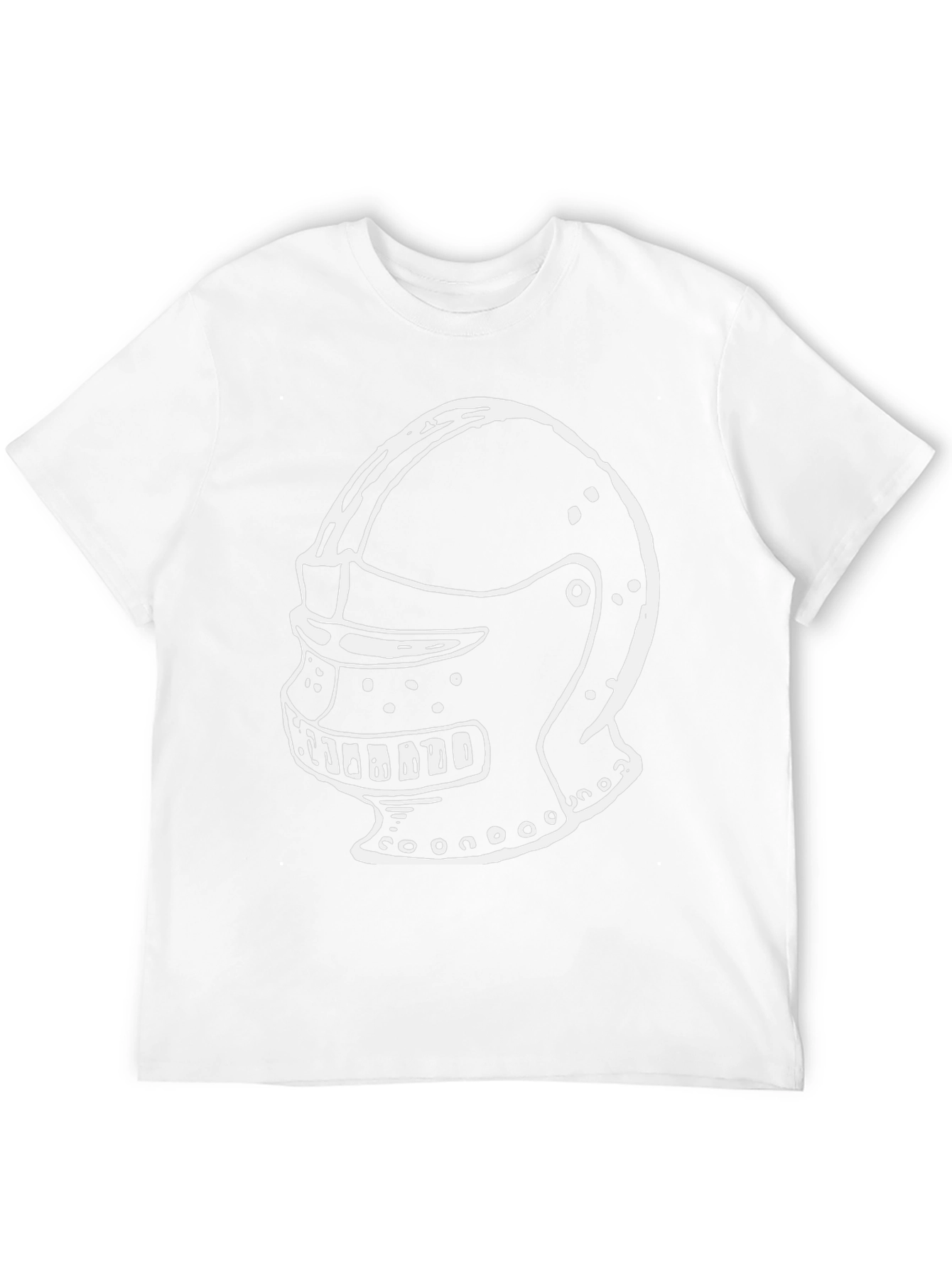 Knight Helmet Graphic Tee - Black Cotton T-Shirt