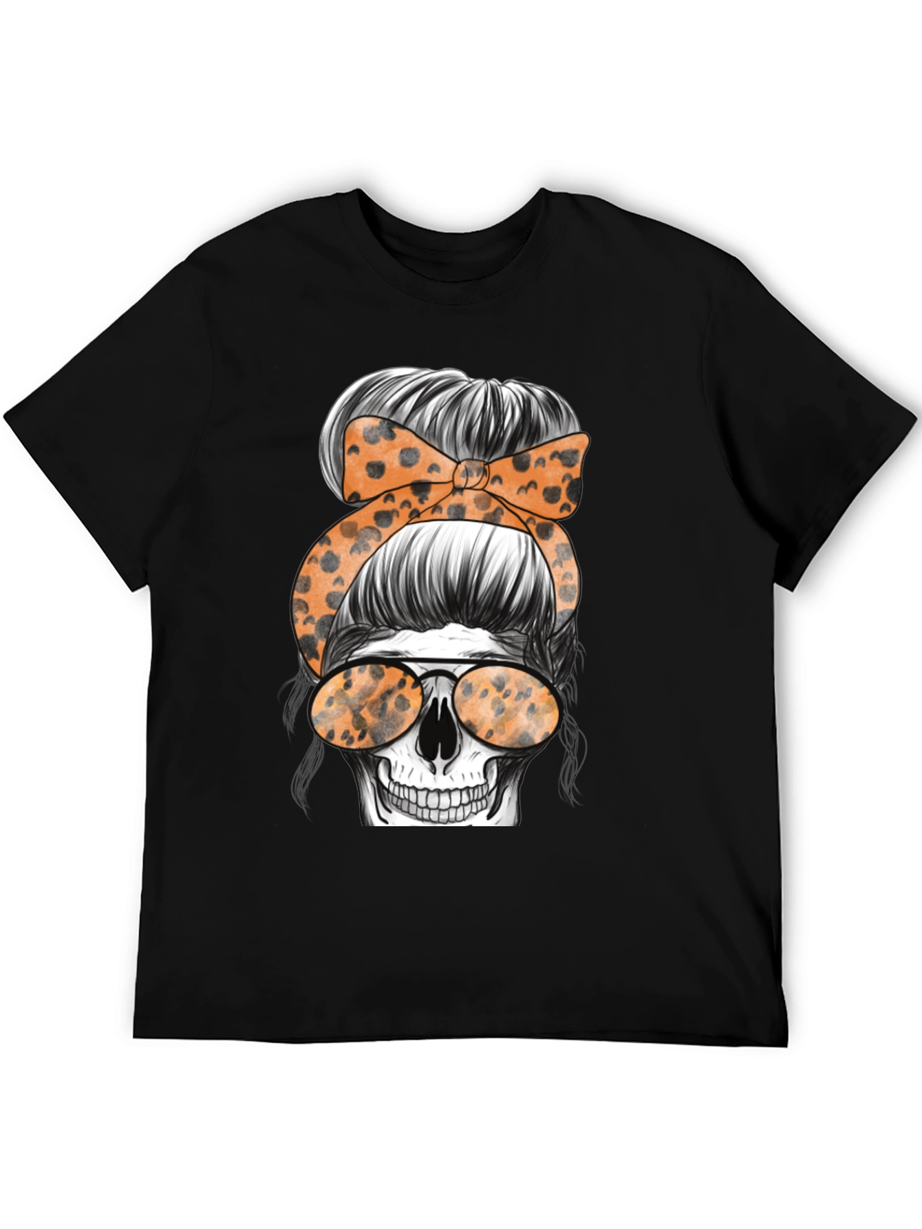 Messy Bun Skull T-Shirt