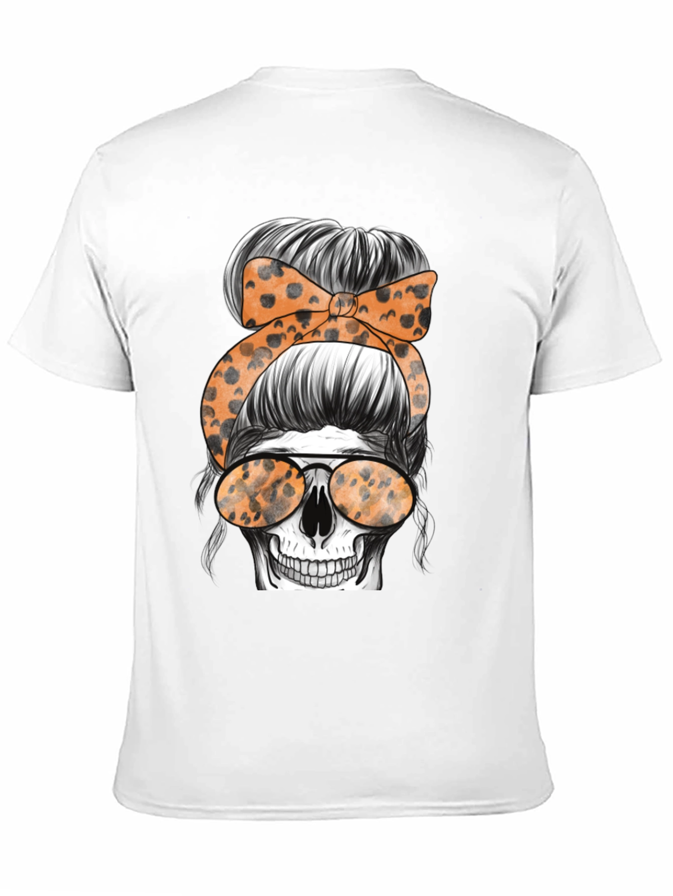 Messy Bun Skull T-Shirt