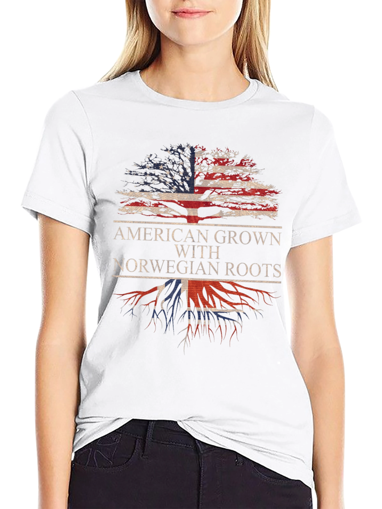 American Grown with Norwegian Roots T-Shirt