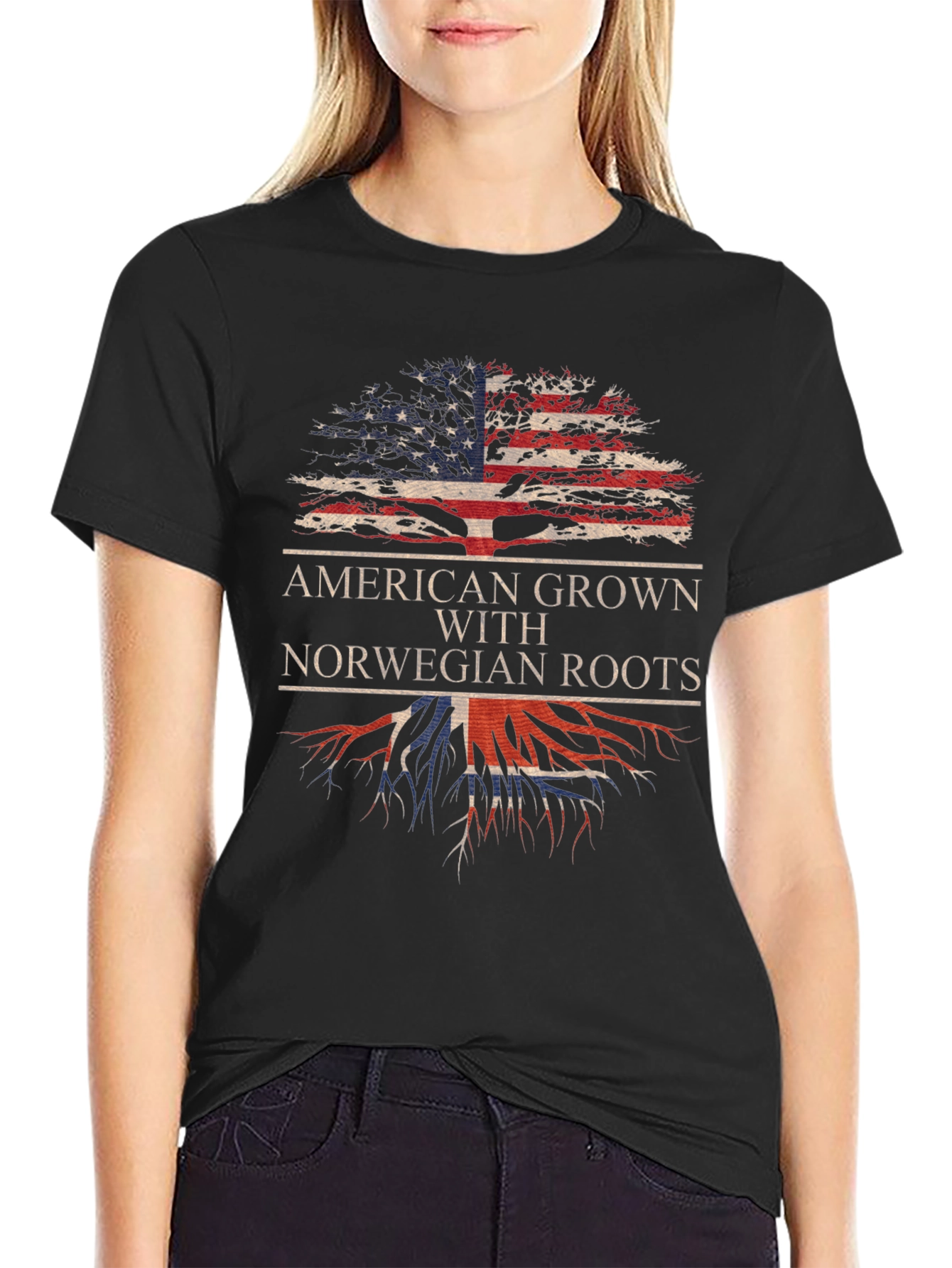 American Grown with Norwegian Roots T-Shirt