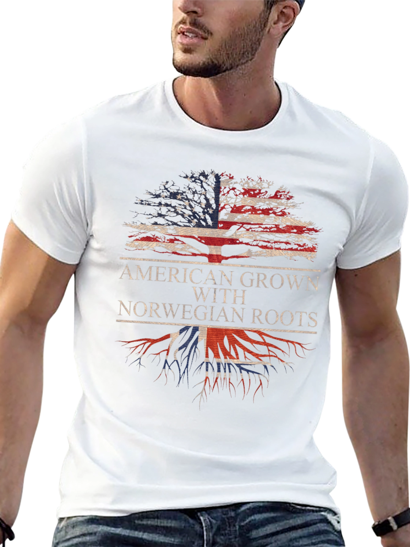 American Grown with Norwegian Roots T-Shirt