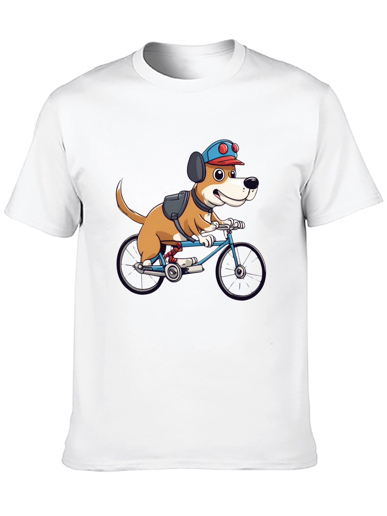 Dog on Bike Graphic Tee - Fun & Stylish