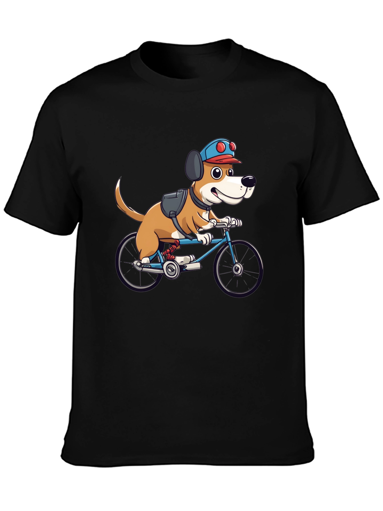 Dog on Bike Graphic Tee - Fun & Stylish