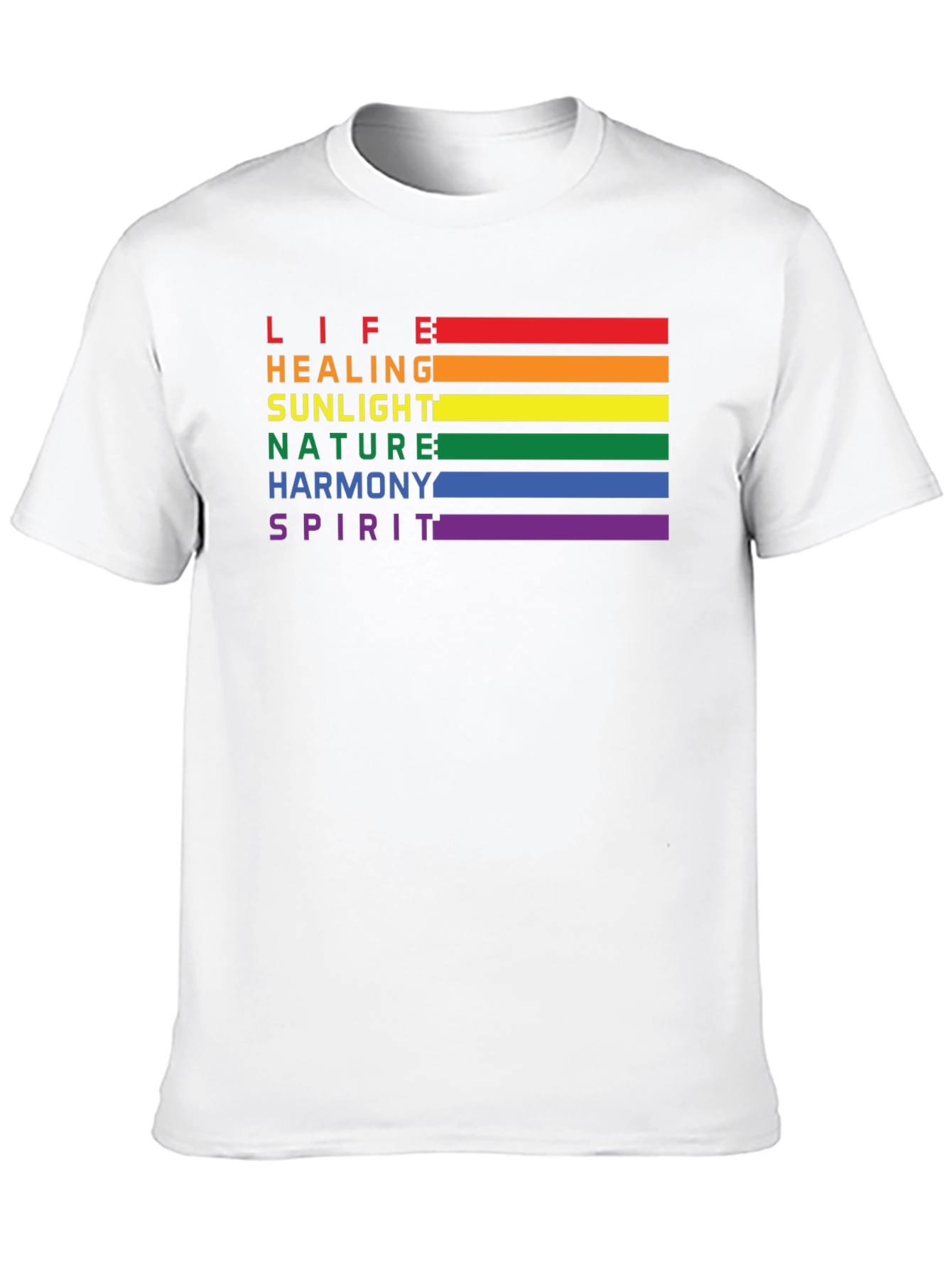 LGBT Pride Rainbow Stripe T-Shirt - Life Healing Love