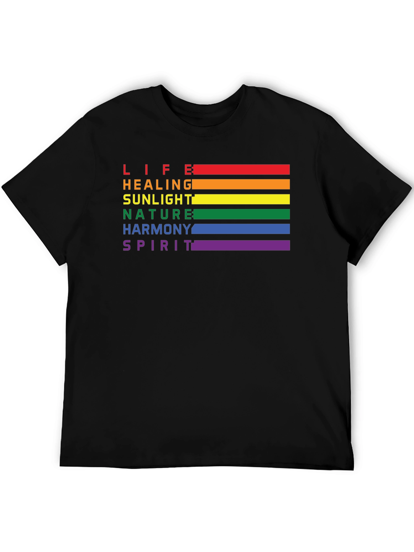 LGBT Pride Rainbow Stripe T-Shirt - Life Healing Love