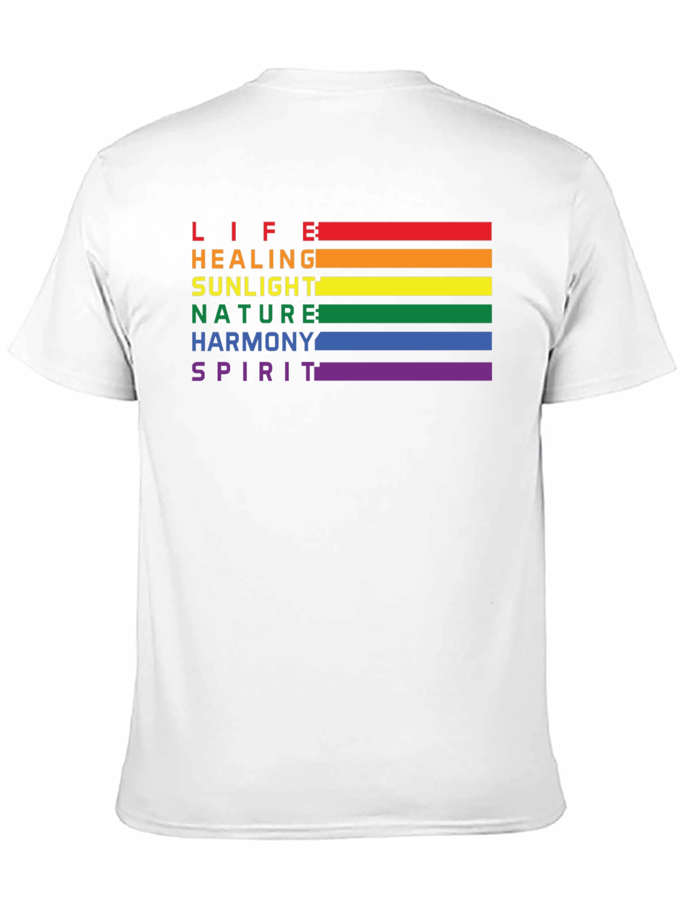 LGBT Pride Rainbow Stripe T-Shirt - Life Healing Love