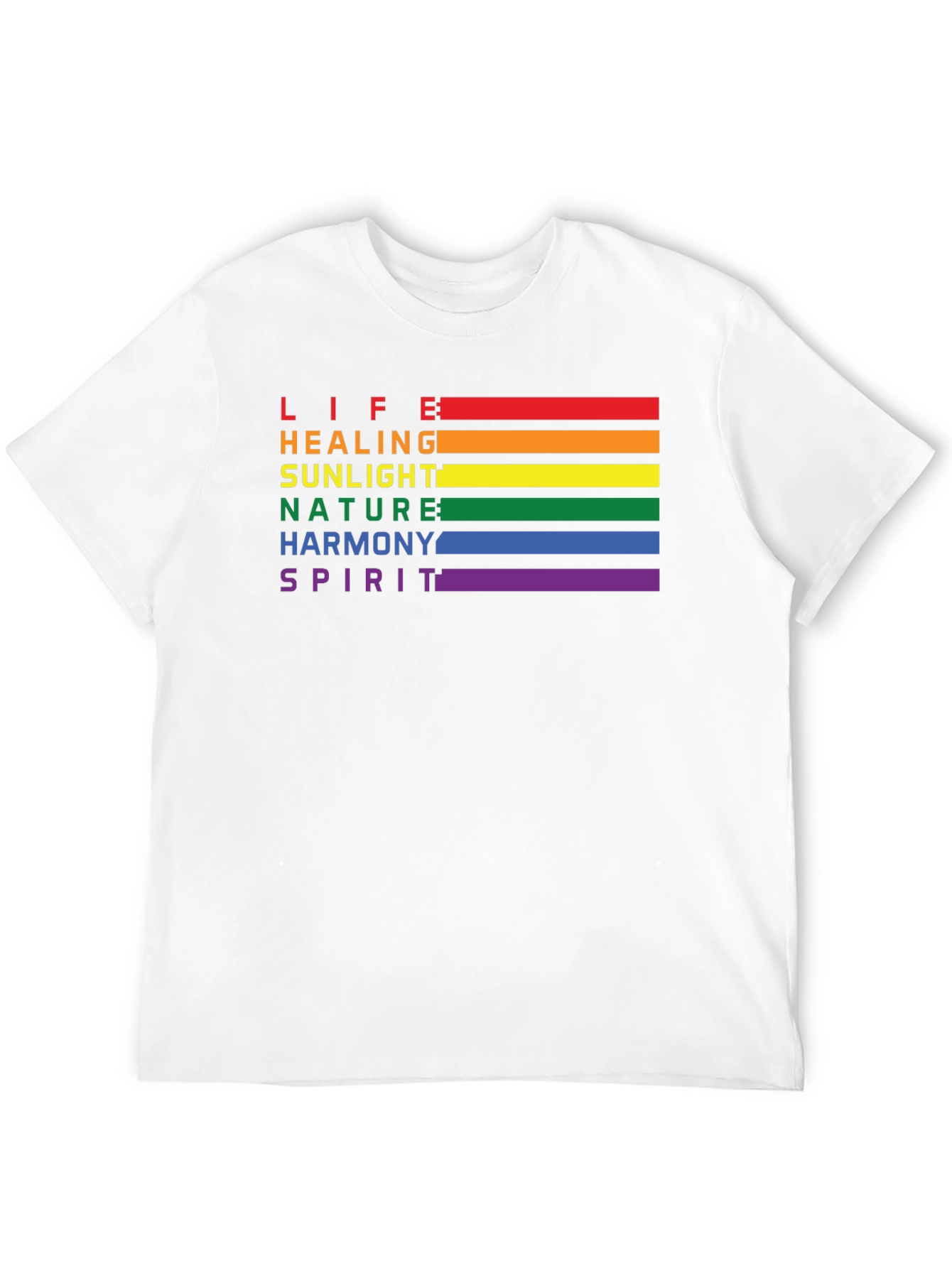 LGBT Pride Rainbow Stripe T-Shirt - Life Healing Love