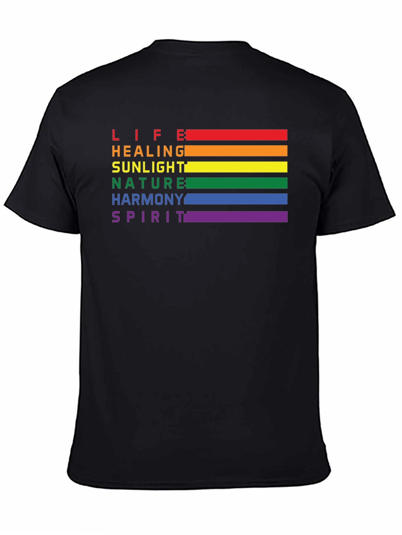 LGBT Pride Rainbow Stripe T-Shirt - Life Healing Love