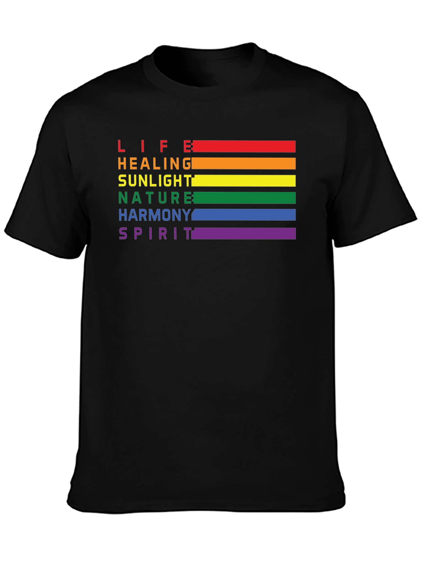 LGBT Pride Rainbow Stripe T-Shirt - Life Healing Love