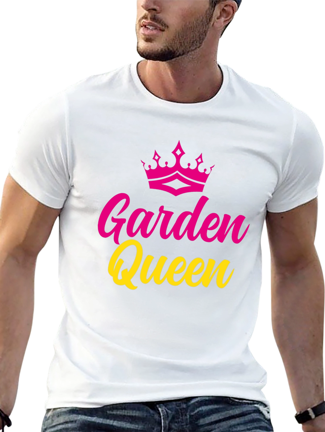 Garden Queen Graphic Tee - Black Cotton T-Shirt