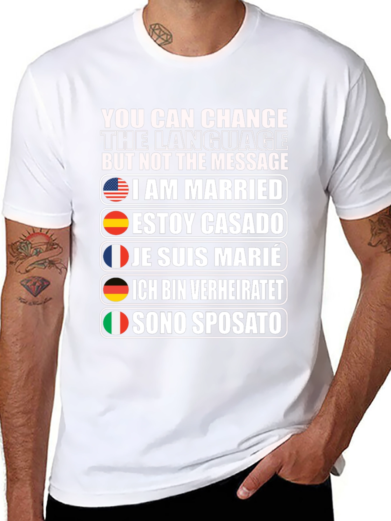 I Am Married T-Shirt - Multiple Languages