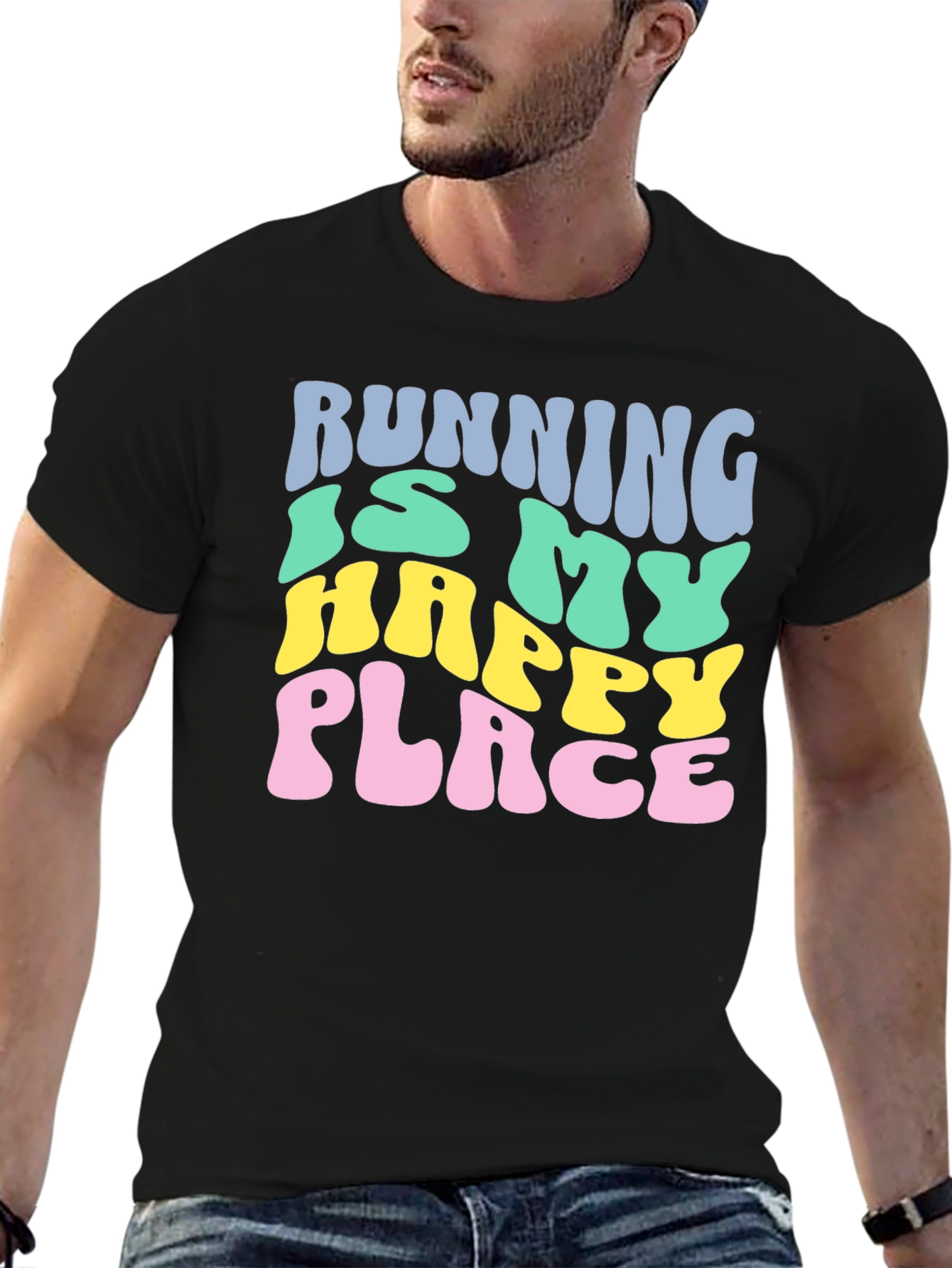 Running is My Happy Place Graphic T-Shirt