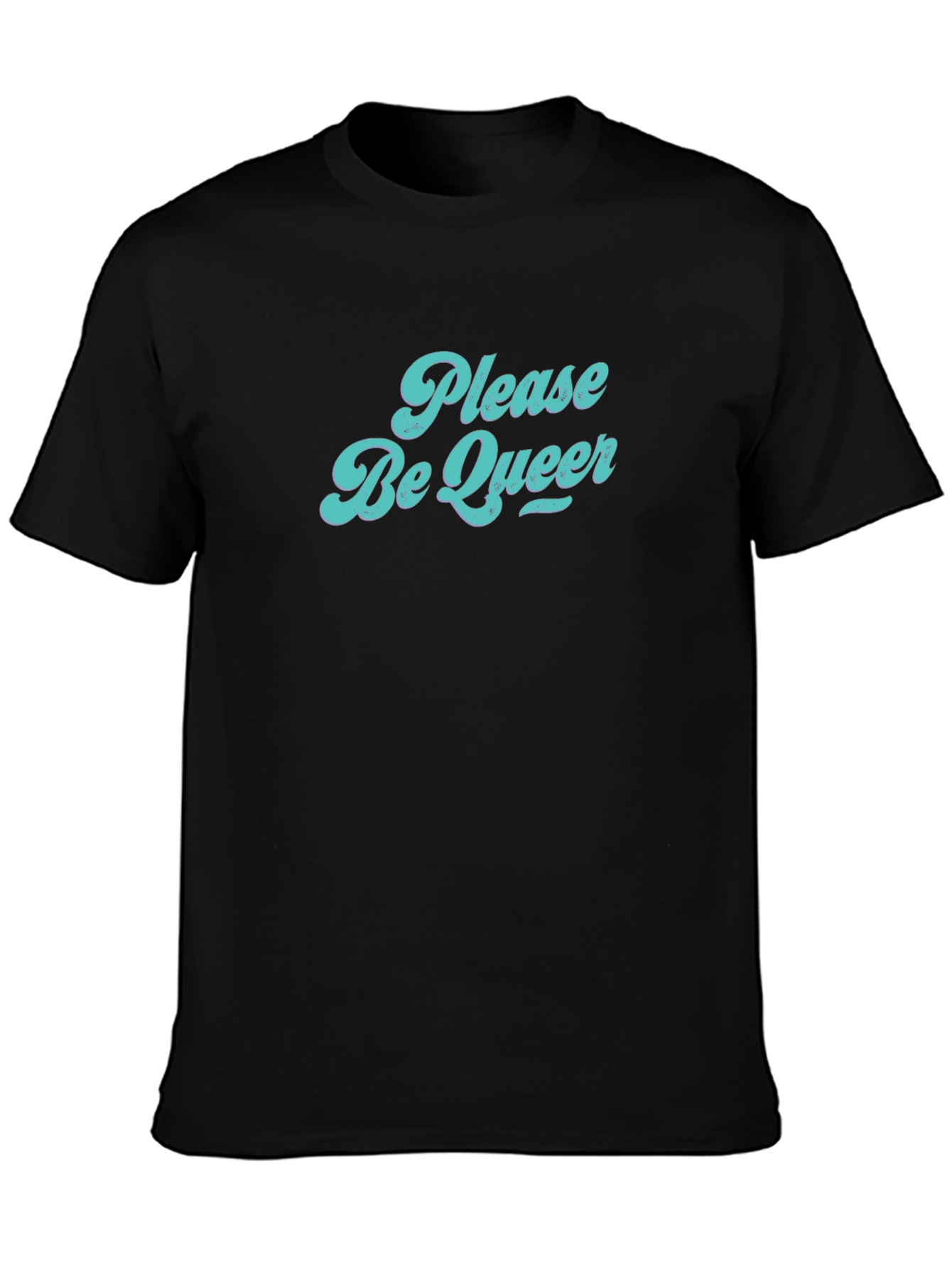 Please Be Queer Graphic Tee - Black T-Shirt
