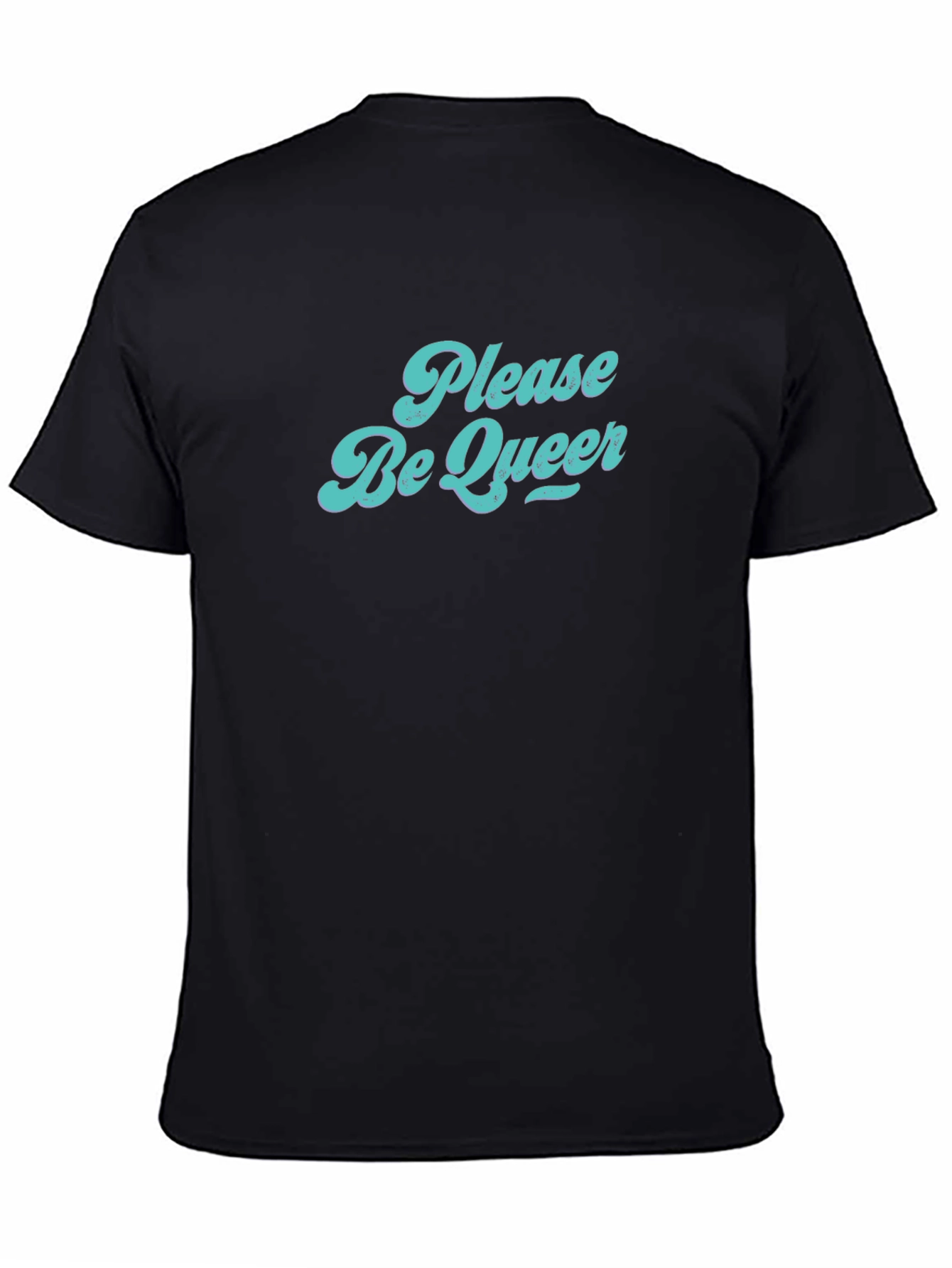 Please Be Queer Graphic Tee - Black T-Shirt