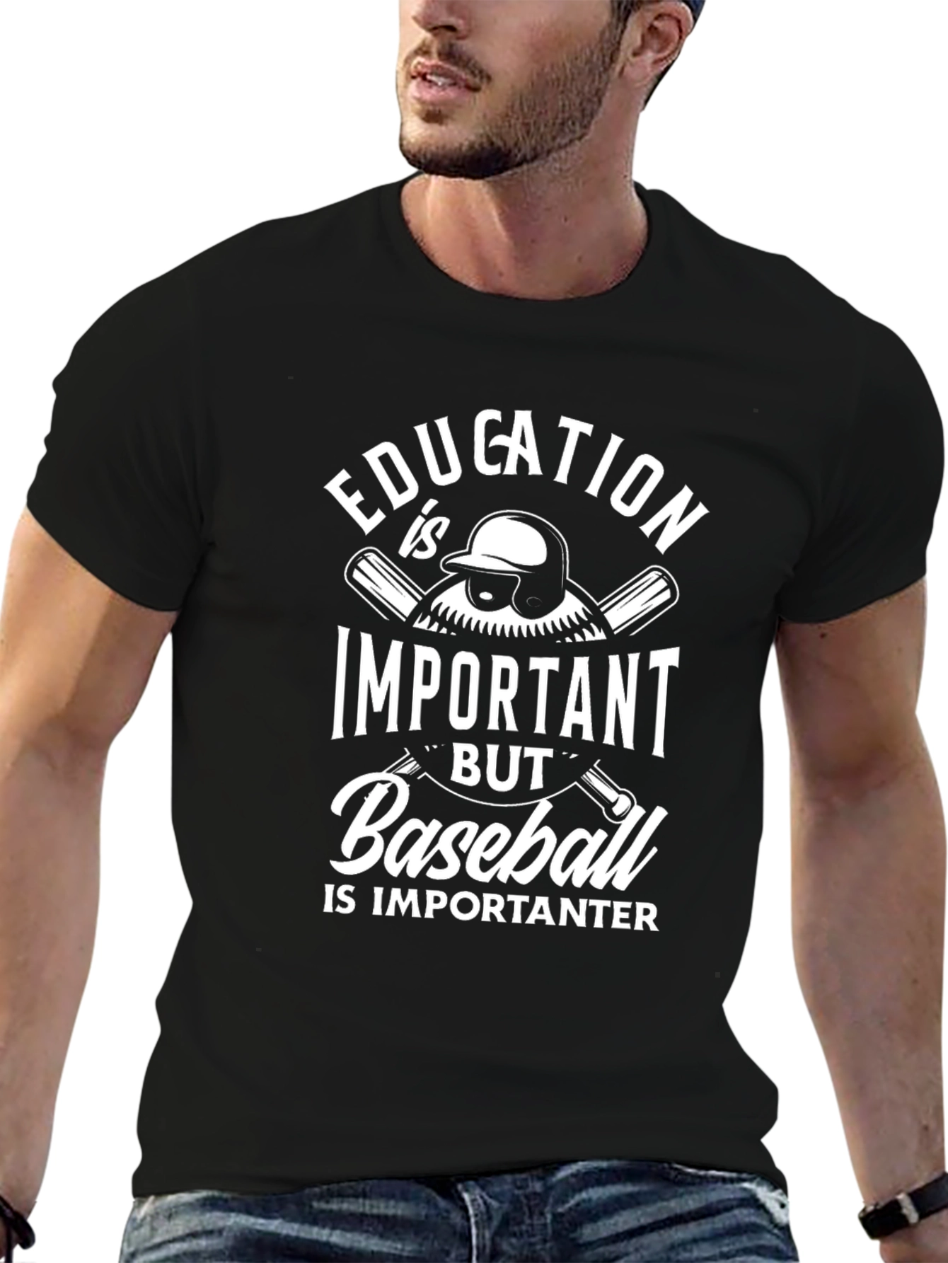 Education vs Baseball T-Shirt