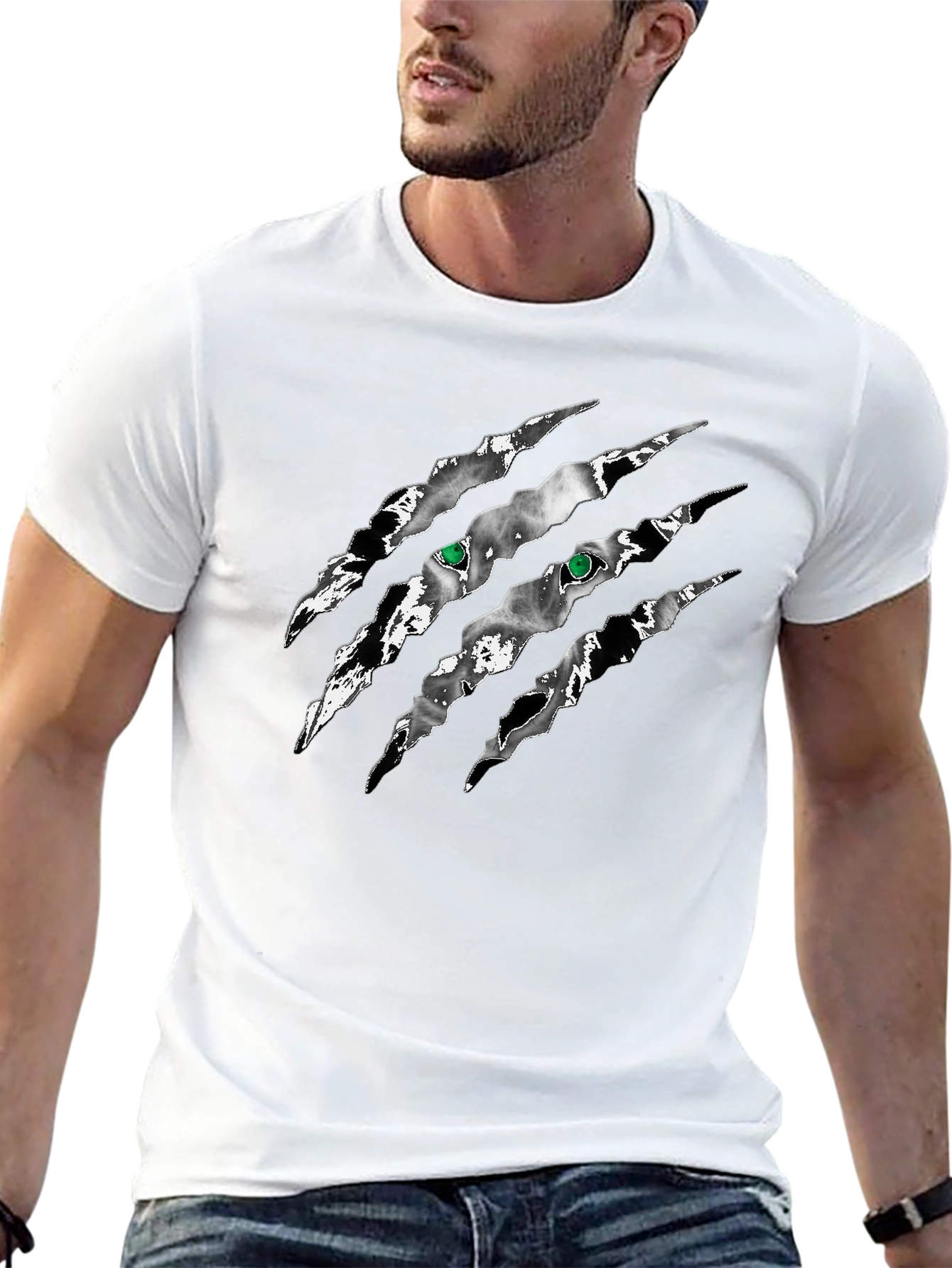 Claw Scratch Graphic T-Shirt - Black