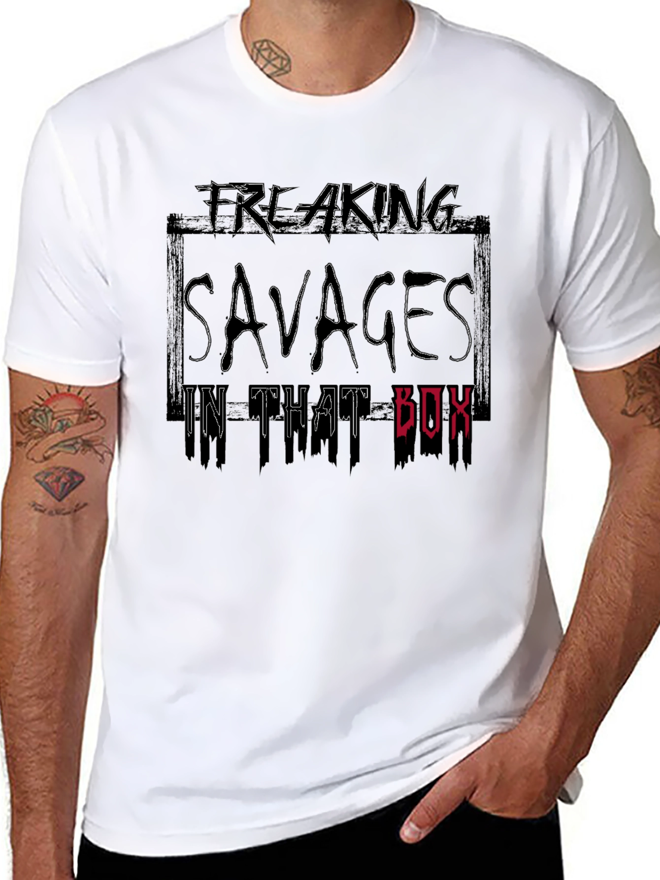 Freaking Savages Graphic Tee - Black