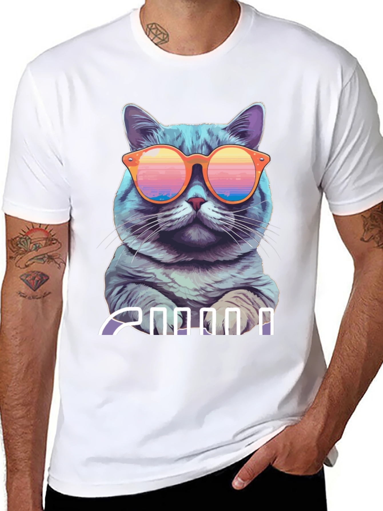 Cool Cat T-Shirt - Retro Style