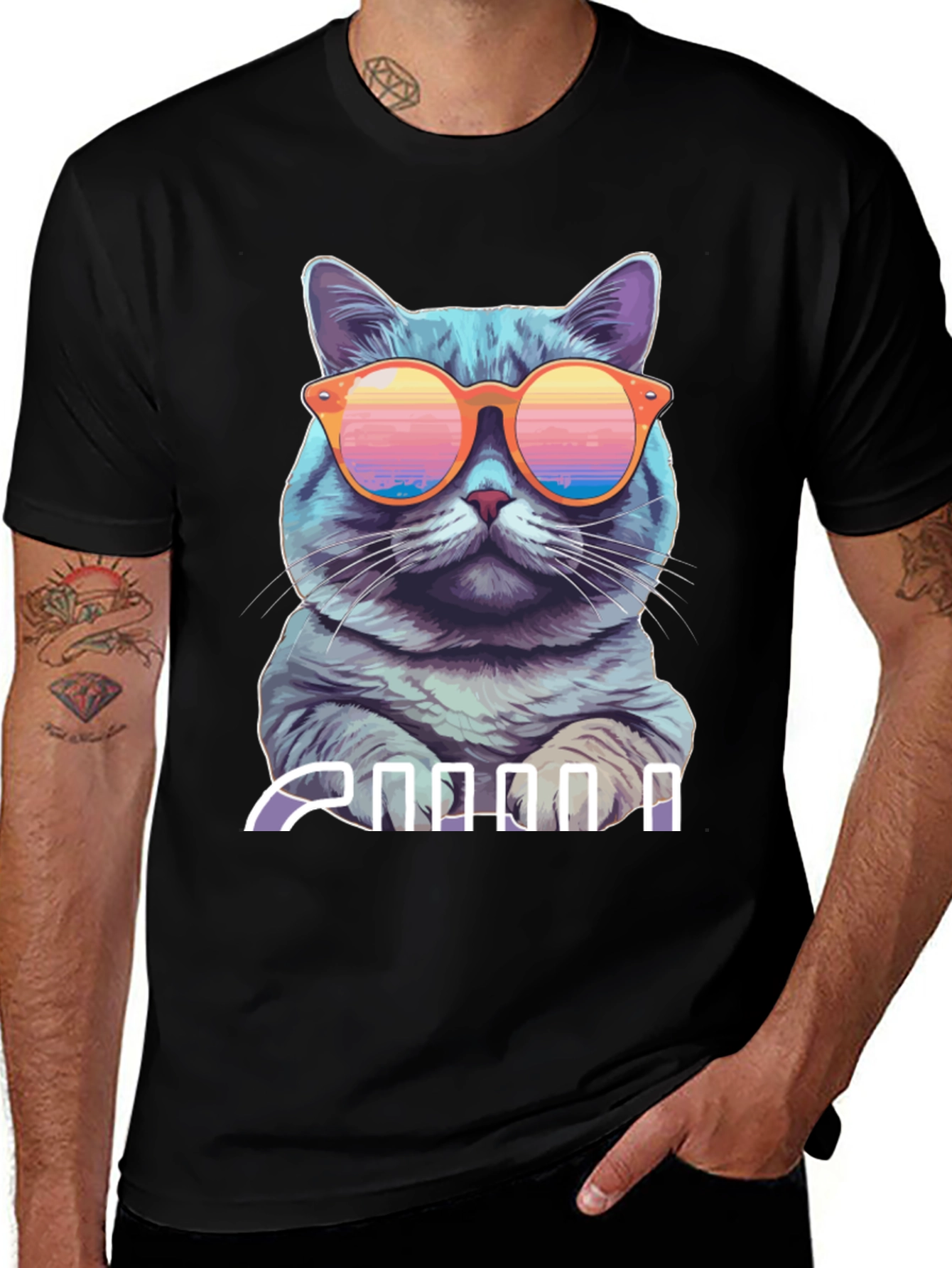 Cool Cat T-Shirt - Retro Style