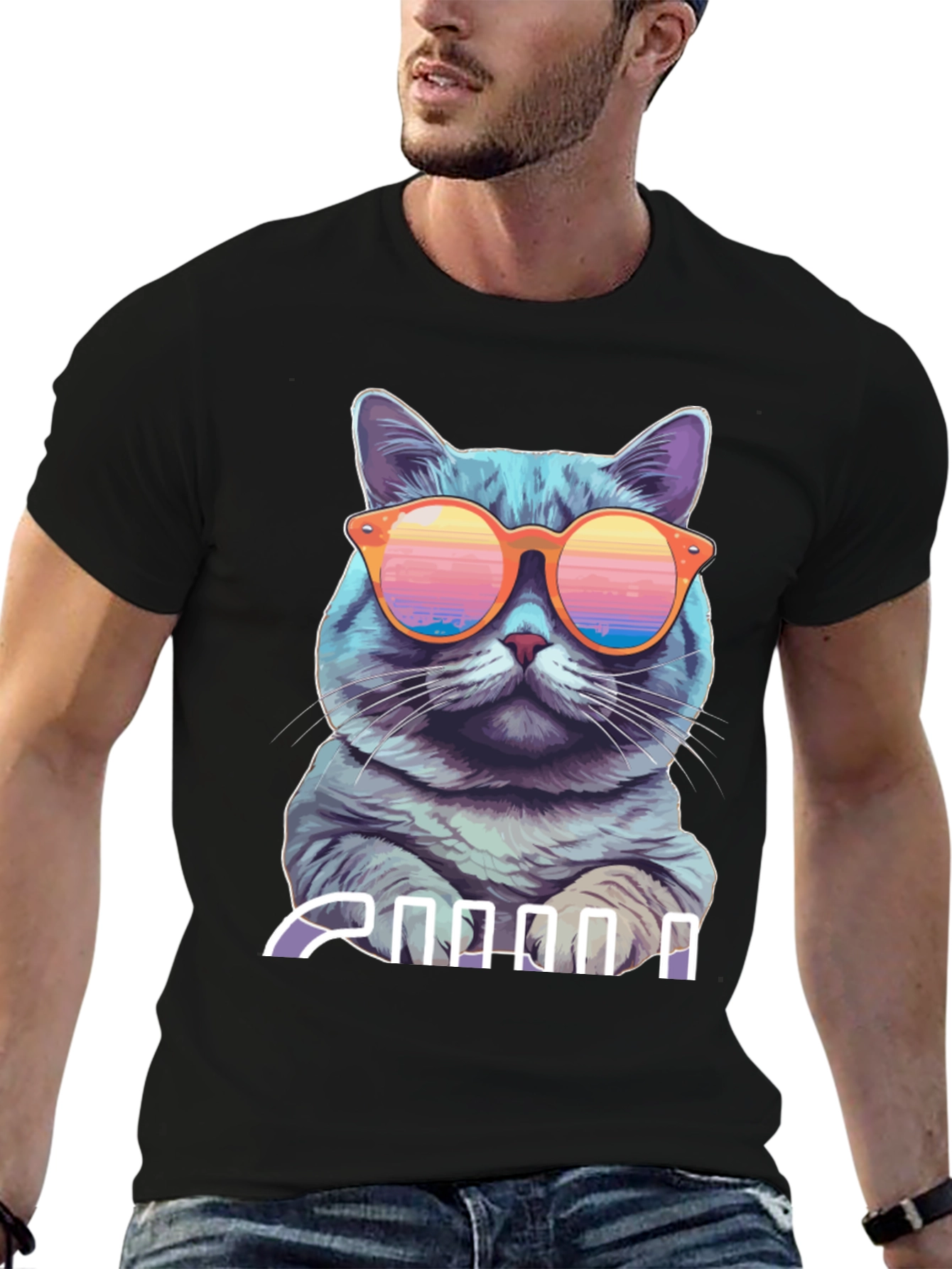 Cool Cat T-Shirt - Retro Style