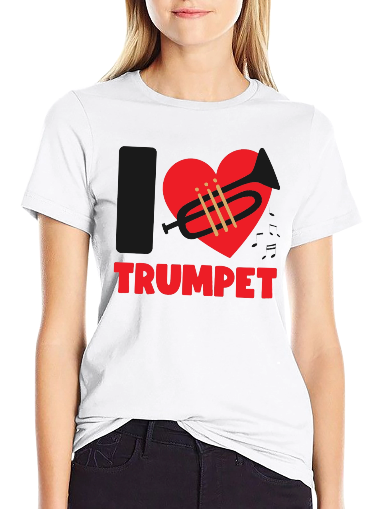 I Love Trumpet Graphic T-Shirt - Music Lover Tee