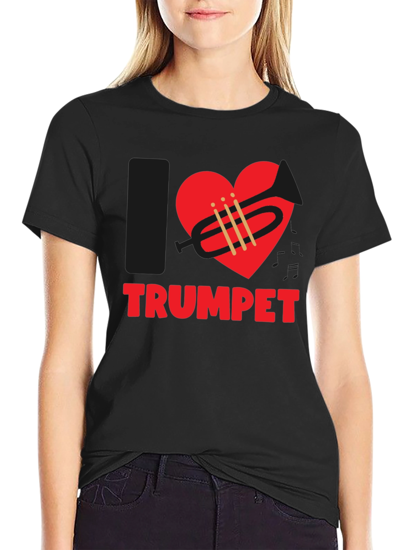 I Love Trumpet Graphic T-Shirt - Music Lover Tee