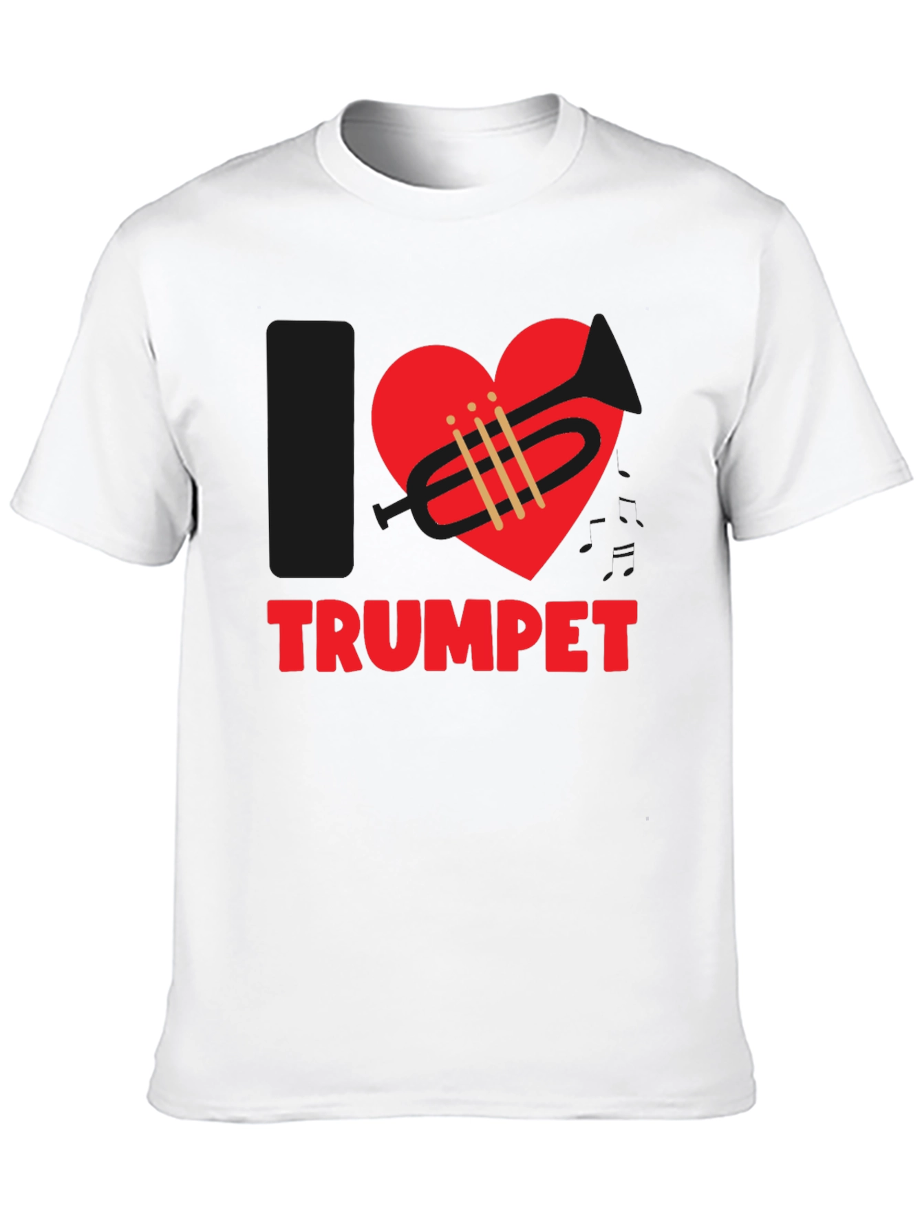 I Love Trumpet Graphic T-Shirt - Music Lover Tee