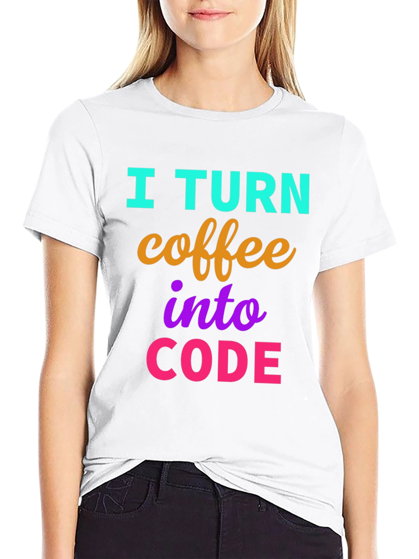 I Turn Coffee Into Code T-Shirt - Programmer Gift