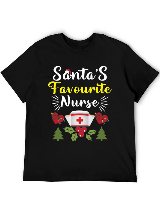Santas Favorite Nurse Christmas T-Shirt