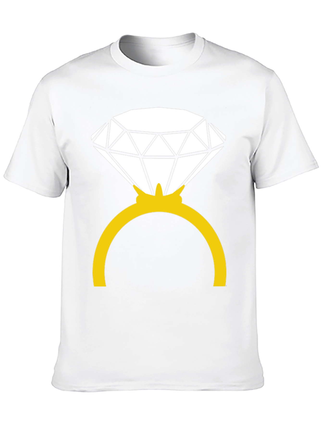 Diamond Ring Graphic Tee - Black Cotton Blend