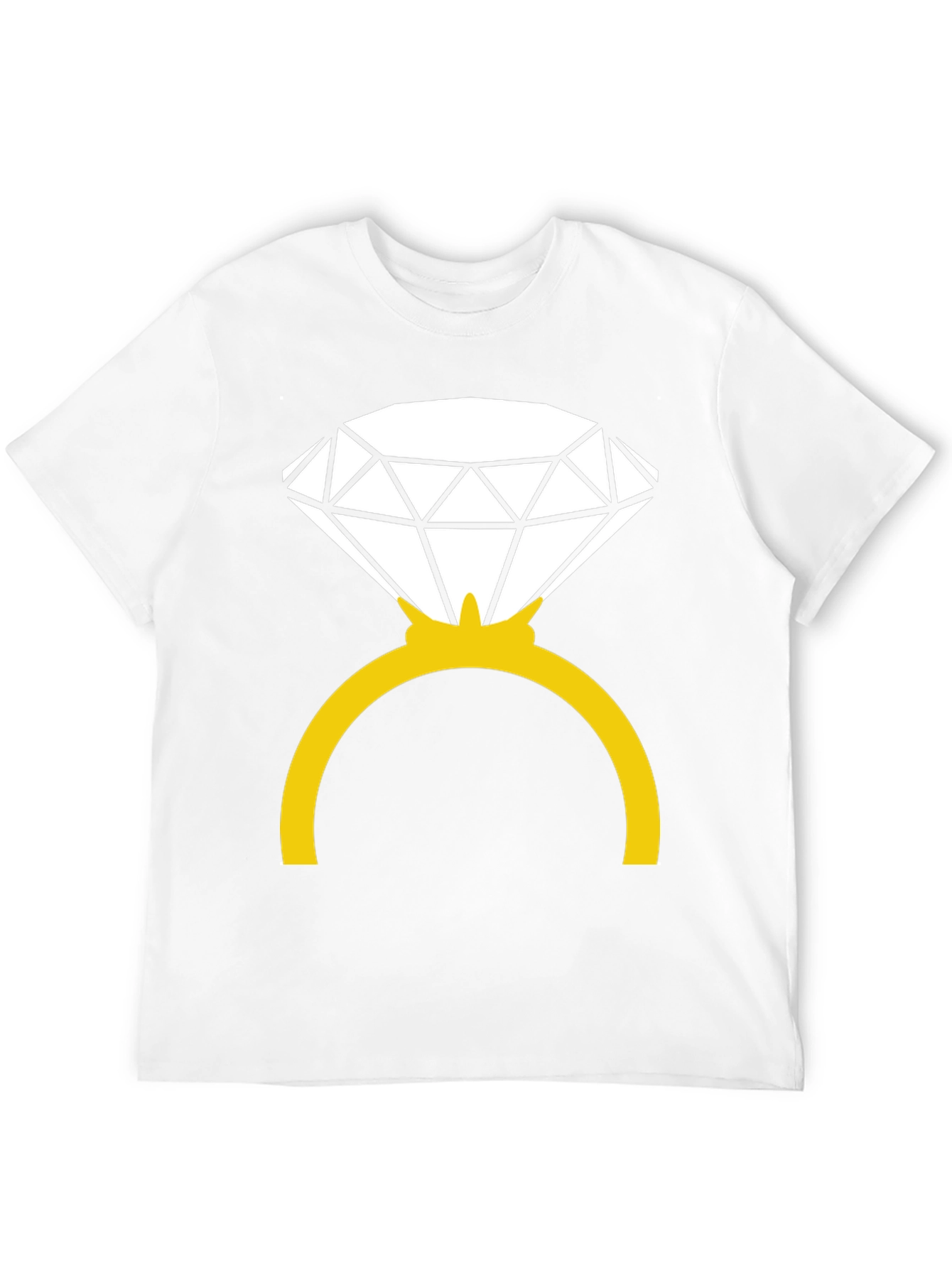 Diamond Ring Graphic Tee - Black Cotton Blend