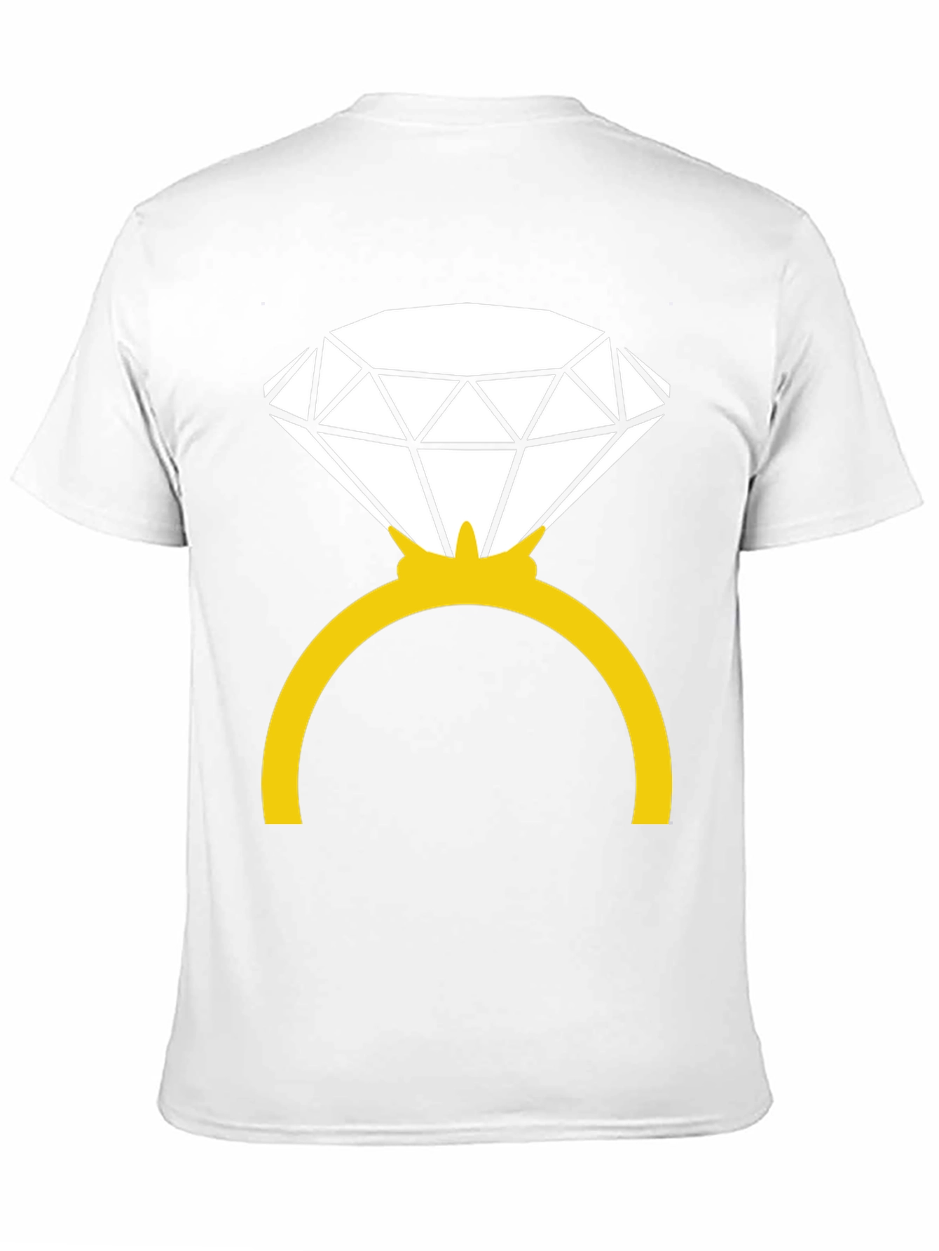 Diamond Ring Graphic Tee - Black Cotton Blend