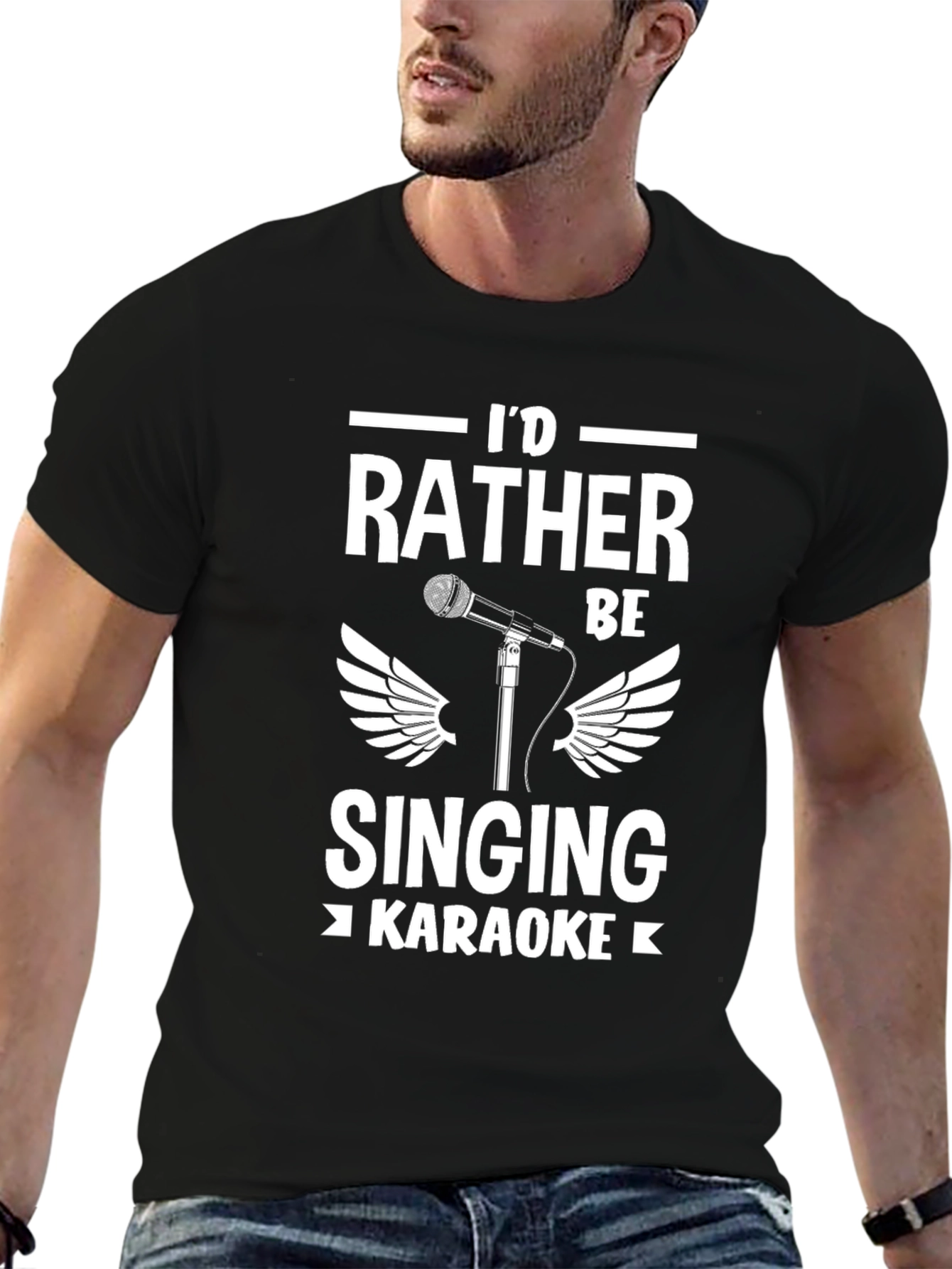 Karaoke Lovers T-Shirt - Id Rather Be Singing!