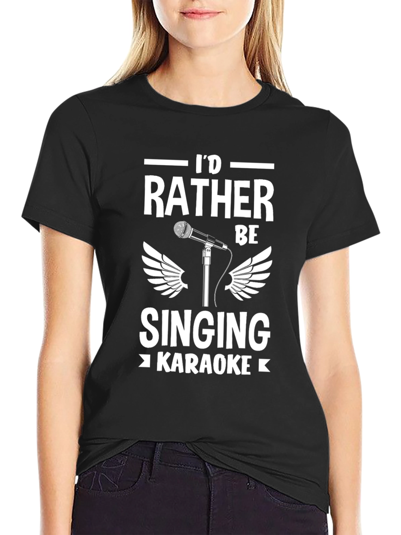 Karaoke Lovers T-Shirt - Id Rather Be Singing!