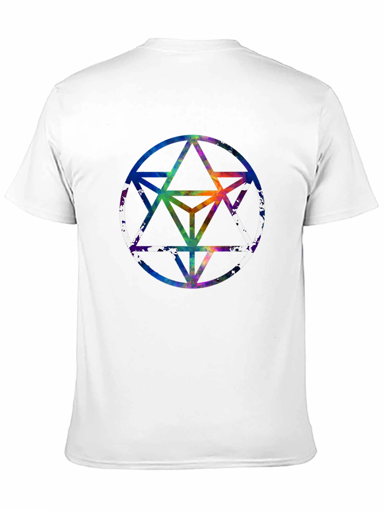 Geometric Starburst Graphic Tee - Mens Black T-Shirt