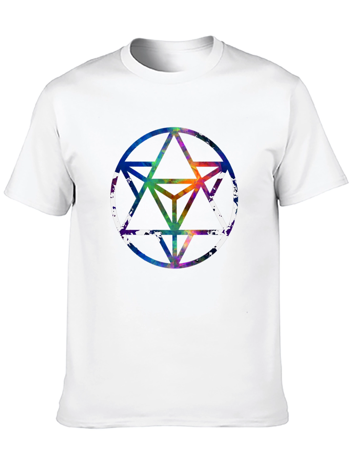 Geometric Starburst Graphic Tee - Mens Black T-Shirt
