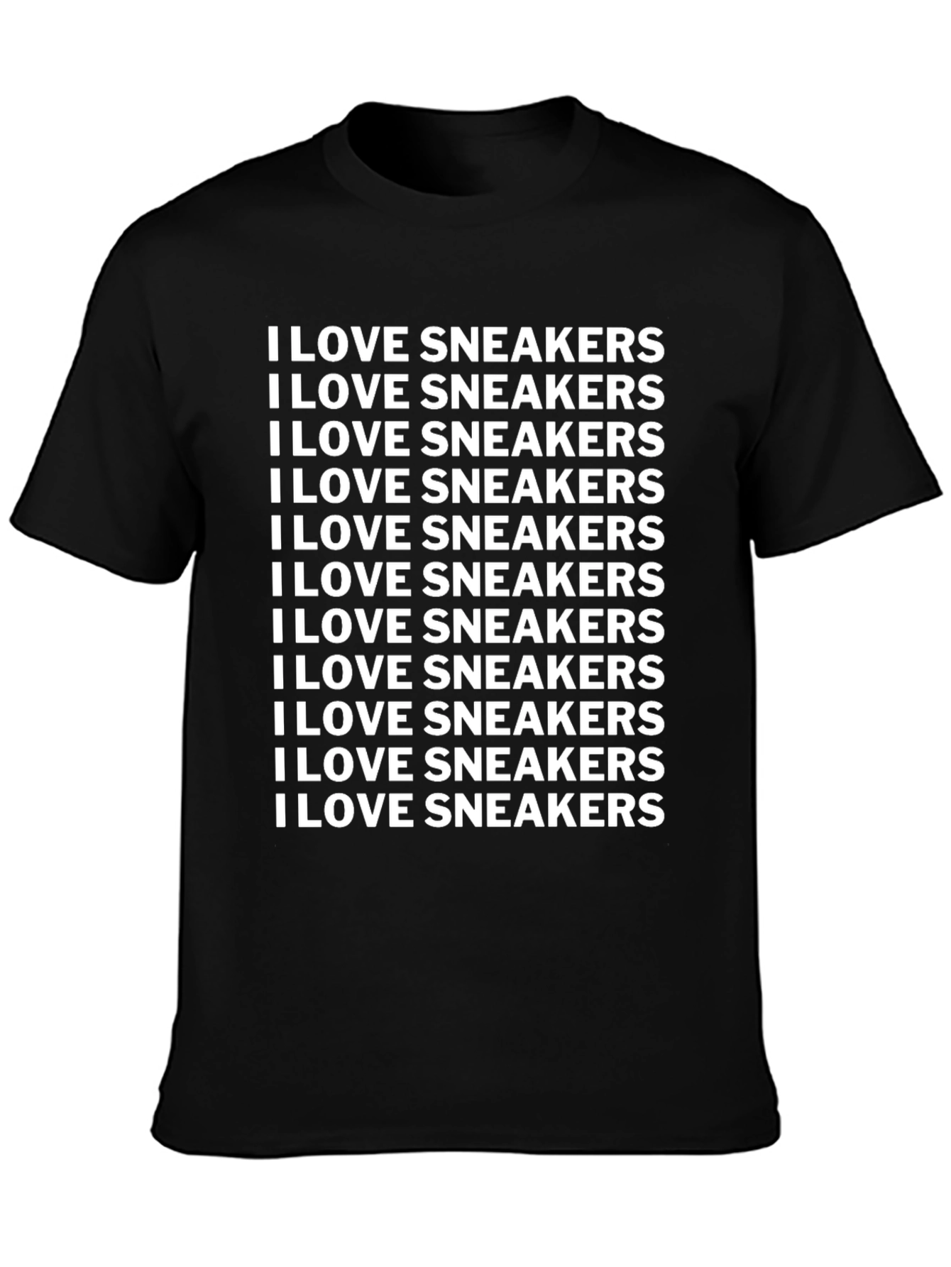 I LOVE SNEAKERS Graphic Tee - Black Cotton
