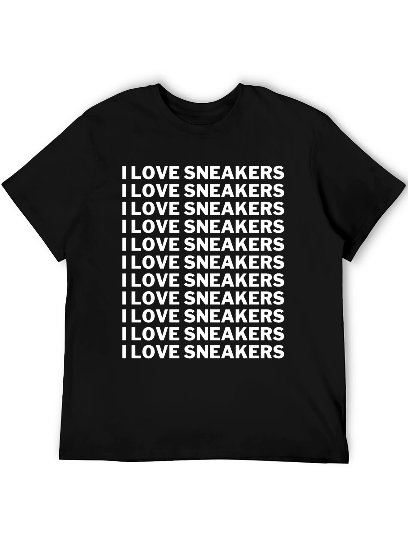 I LOVE SNEAKERS Graphic Tee - Black Cotton