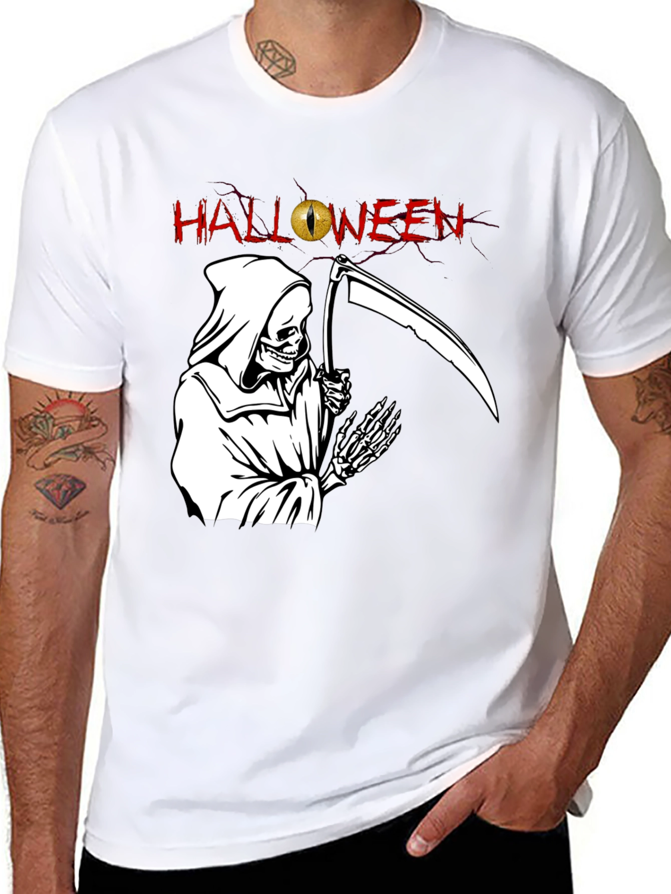 Halloween Grim Reaper T-Shirt - Spooky Season Apparel